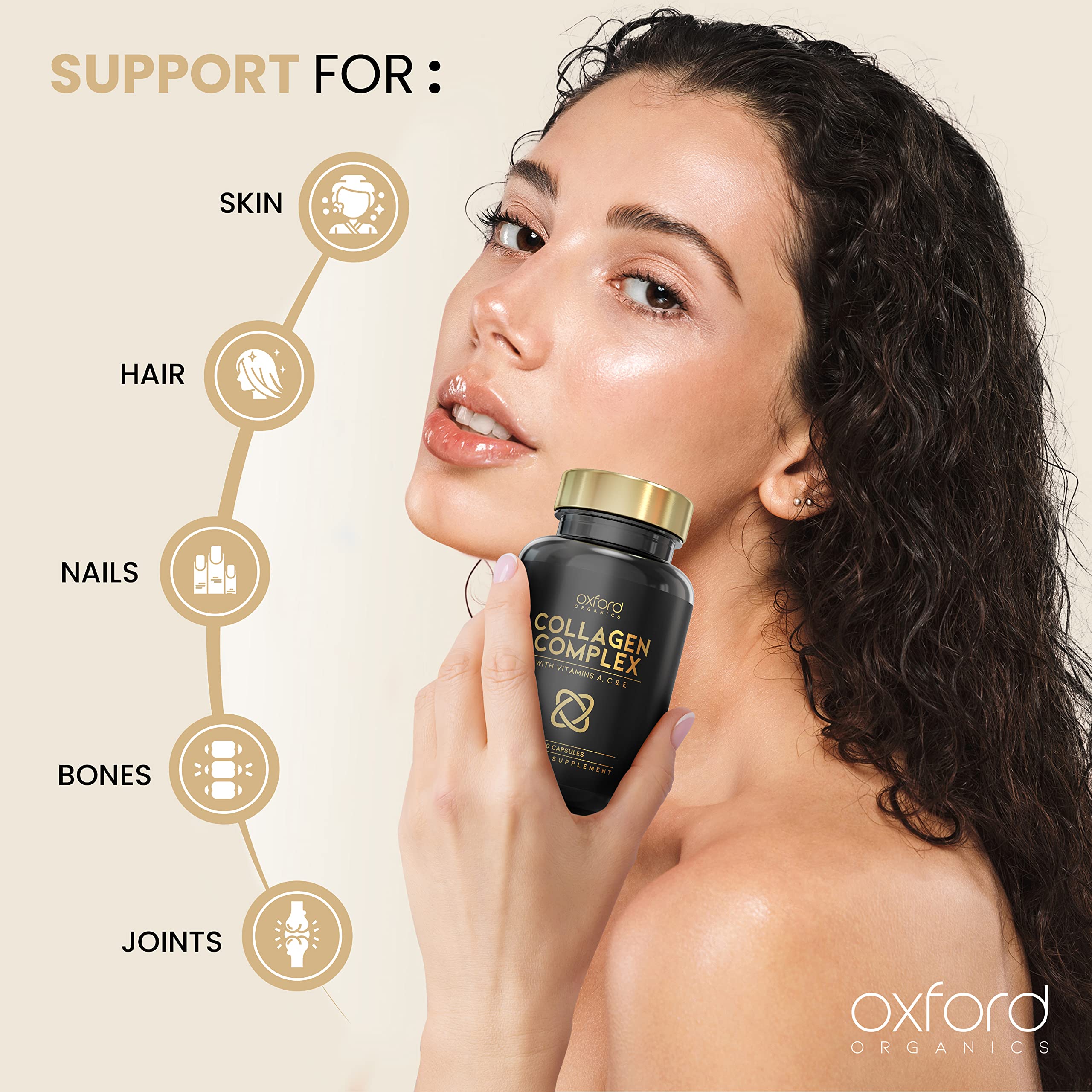 Advanced Collagen Complex | 1593mg Vitamin Boosted Complex for Glowing Hair, Skin & Nails Oxford Organics buy supplements canada