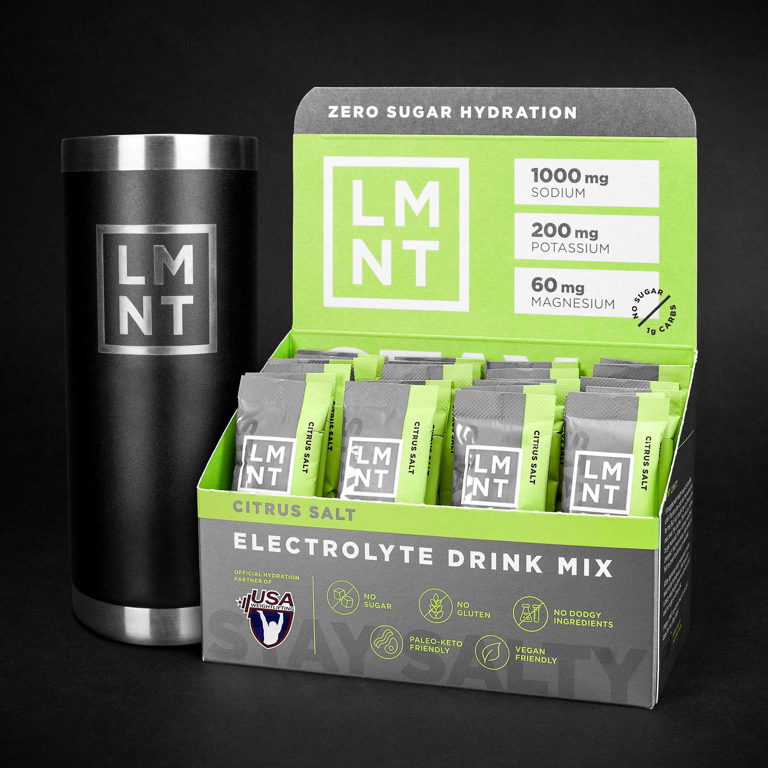 LMNT Zero-Sugar Electrolytes - Citrus Salt - Hydration Powder Packets | No Dodgy Ingredie Drink LMNT buy supplements canada