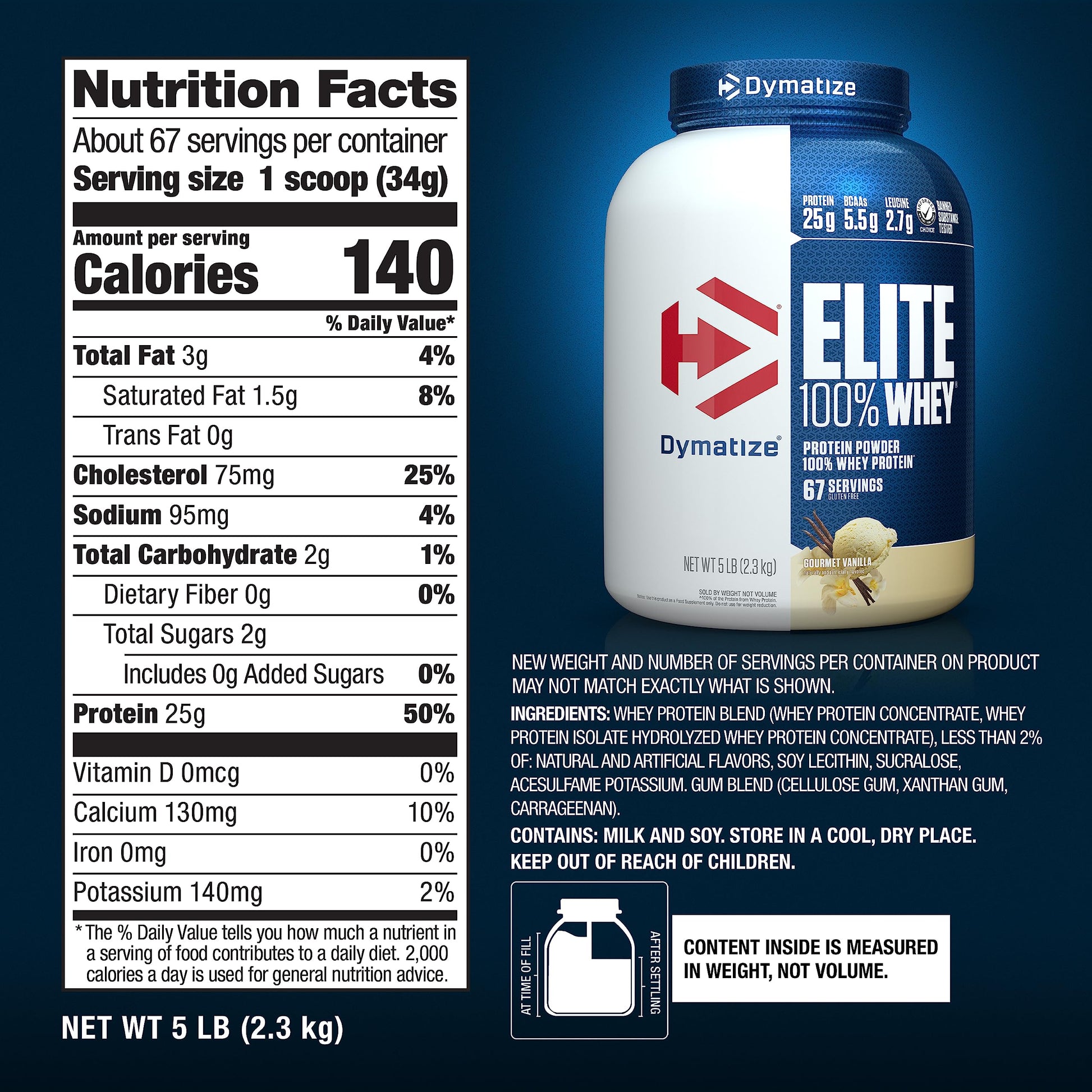 Dymatize Elite 100% Whey Protein Powder, 25g Protein, 5.5g BCAAs & 2.7g L-Leucine Dymatize buy supplements canada