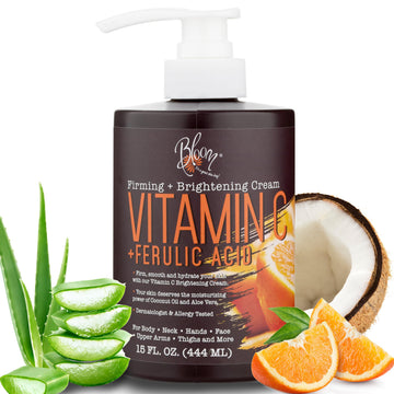 BLOOM Vitamin C Cream Body Lotion & Face Moisturizer W/Coconut Oil | Natural Skin Care BLOOM IT'S A GREAT SKIN DAY! buy supplements canada