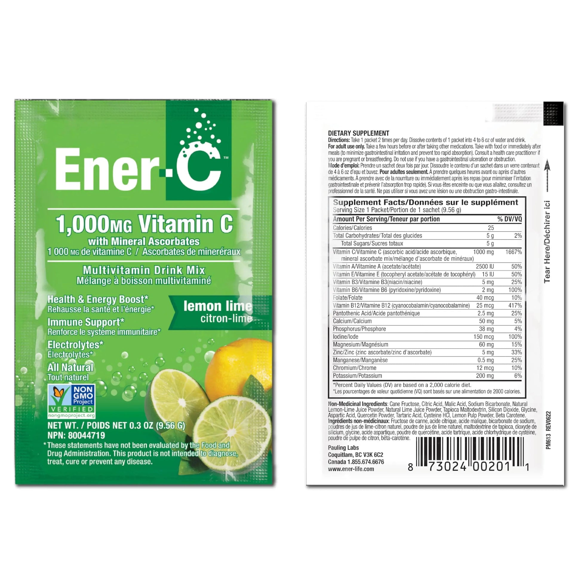 Ener-C Multivitamin Drink Mix - Vitamin Packets for Water, Electrolytes Powder Packets, Vitamin Drink Mix, Hydration Liquid Mix Ener-C buy supplements canada