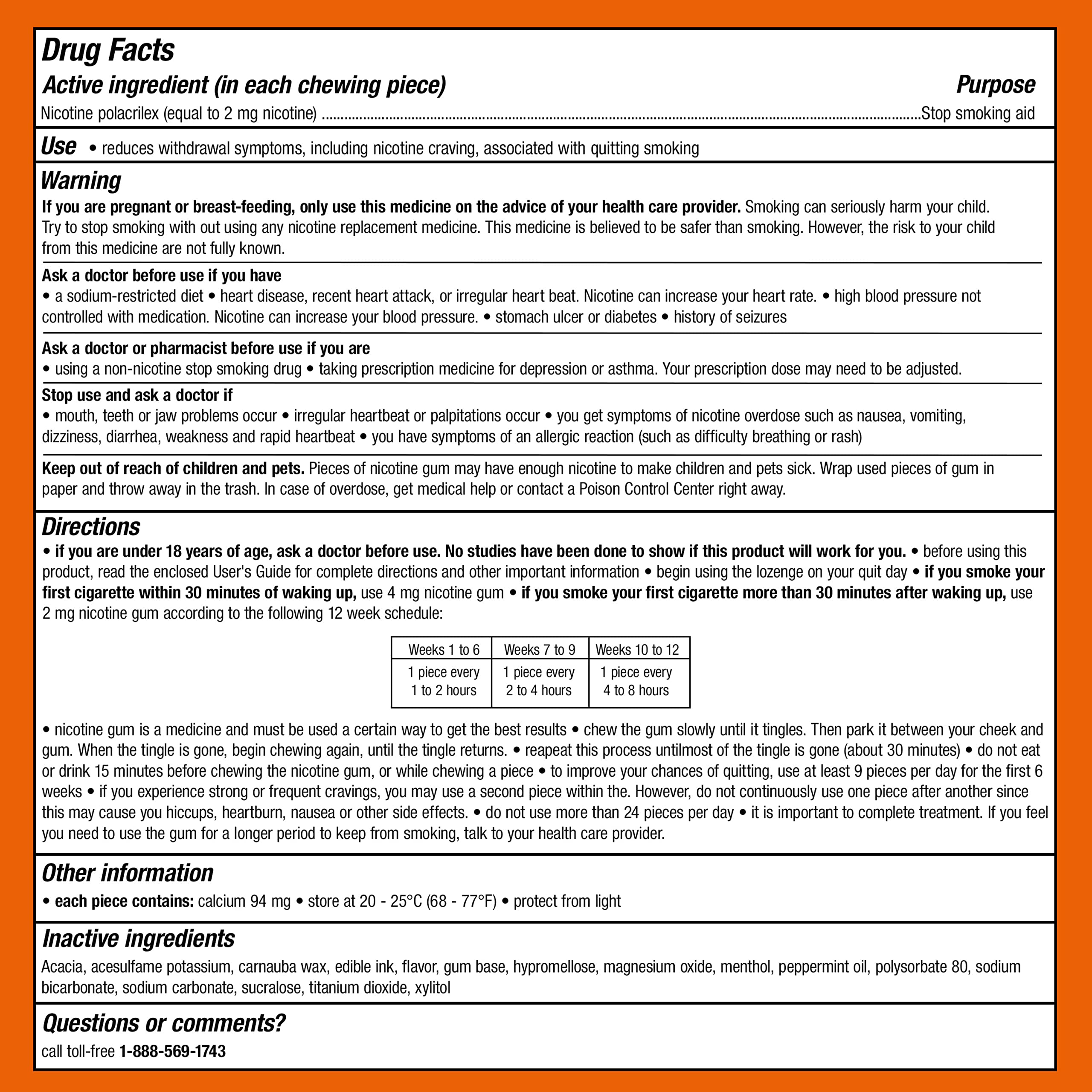 Nicorette 2 mg Nicotine Gum to Help Stop Smoking - Fruit Chill Flavored Nicorette buy supplements canada