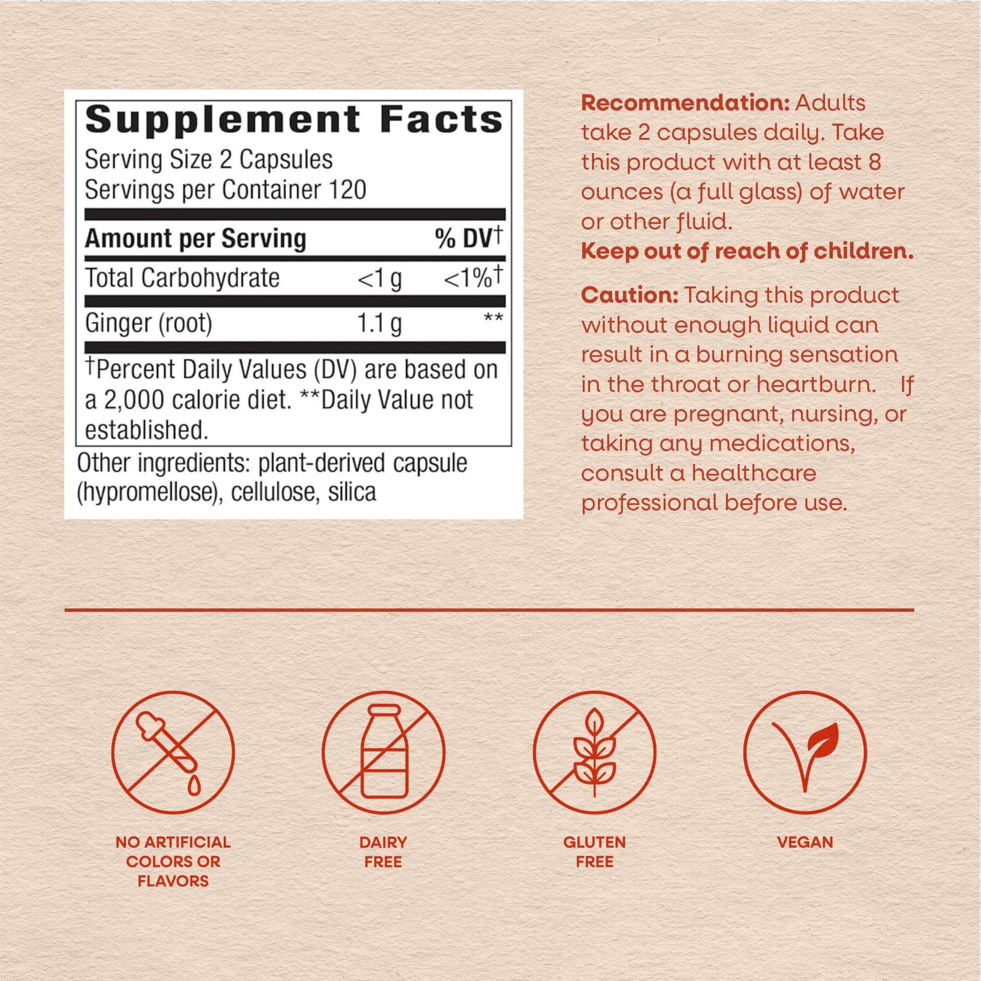 Nature’s Way Ginger Root Capsules, 1100 mg per 2-Capsule Serving Ginger Supplement for Digestive Comfort and Motion-Related Nausea Support Nature's Way buy supplements canada