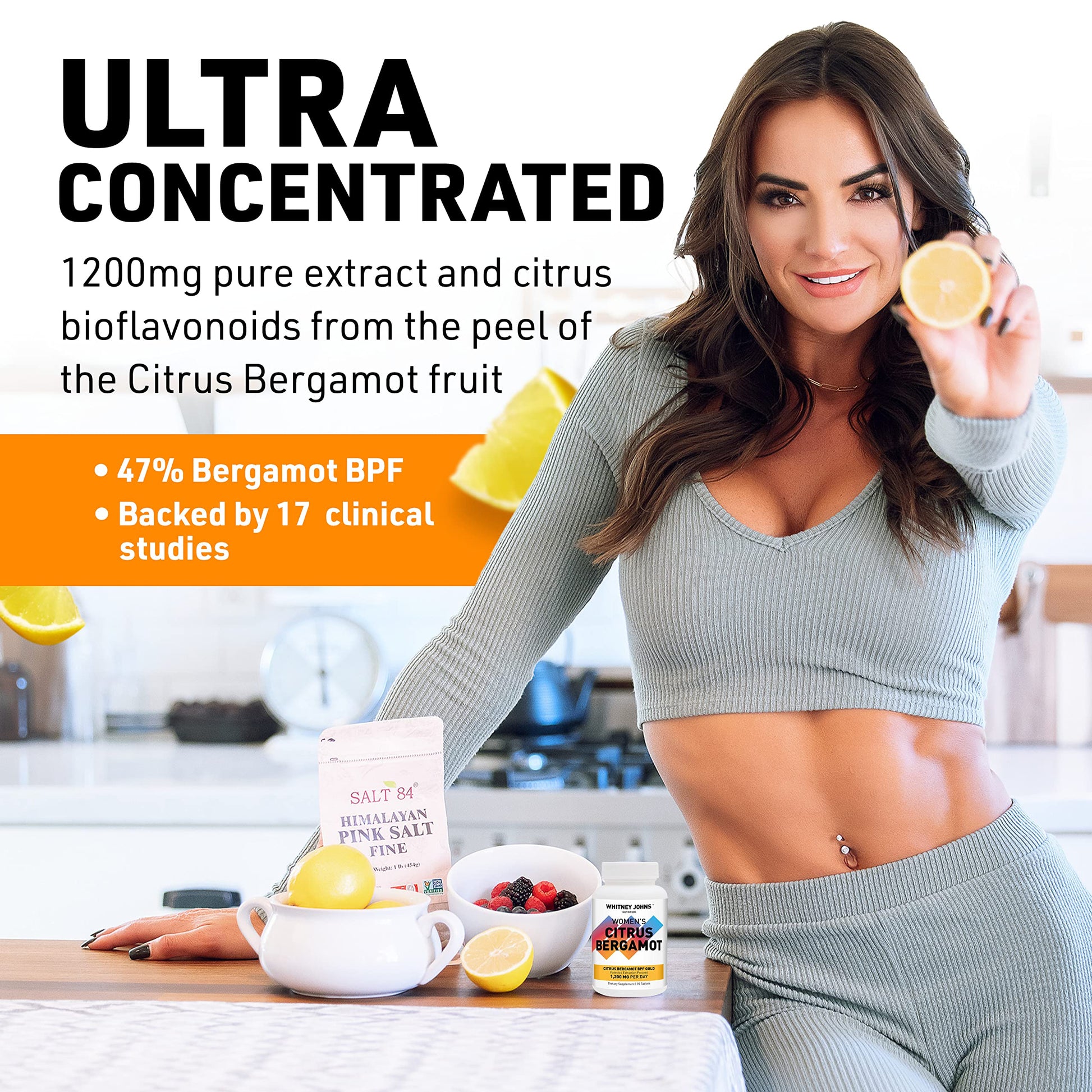 Whitney Johns Citrus Bergamot for Women, Clinically Tested Bergamot Supplement Specifically Formulated for Womens Health and Wellness, Antioxidant, 1200mg, 90 Tablets Whitney Johns buy supplements canada