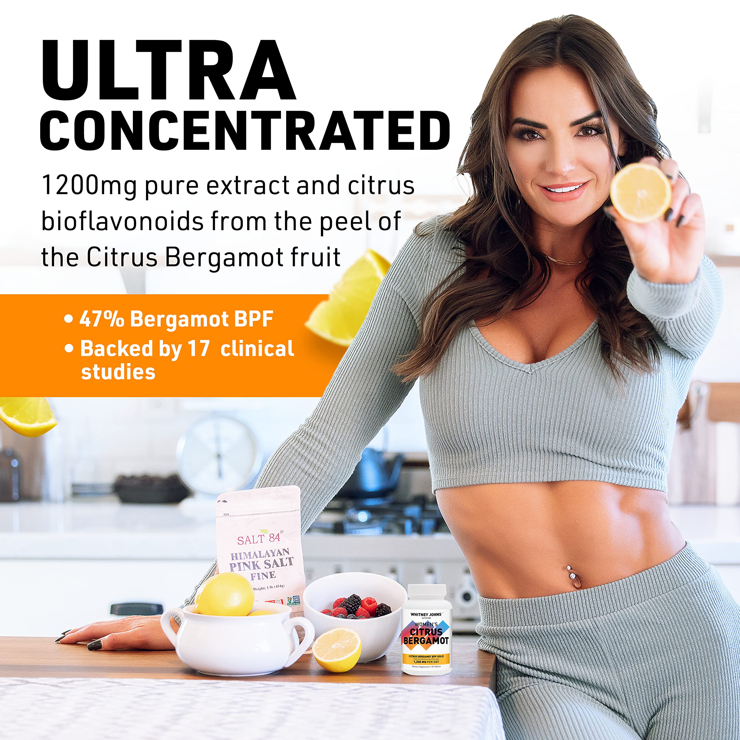 Whitney Johns Citrus Bergamot for Women, Clinically Tested Bergamot Supplement Specifically Formulated for Womens Health and Wellness, Antioxidant, 1200mg, 90 Tablets Whitney Johns buy supplements canada