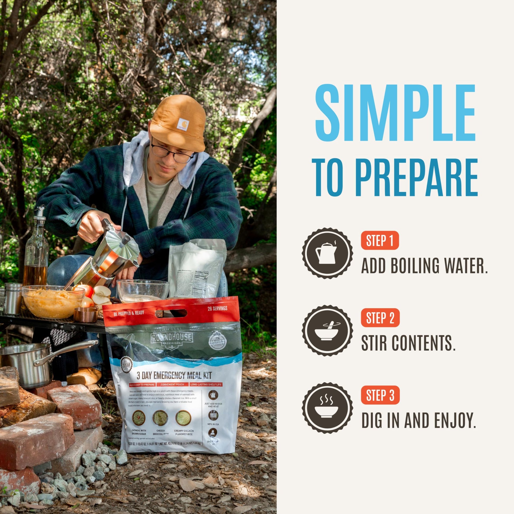 by Chuck Norris Roundhouse Provisions 3 Day, 26 servings Emergency Meal Kit, Grab-and-Go, Premade, Disaster Prep, Hiking, Survival, Adventure, Camping Food, 25 Year Shelf Life. ROUNDHOUSE PROVISION buy supplements canada