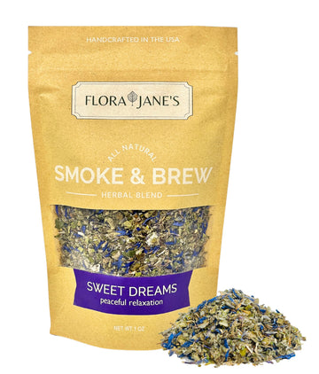 Smoke & Brew - Sweet Dreams Blend for Relaxation and Sleep - Caffiene Free Tea and Smoke Blend Flora Jane's buy supplements canada