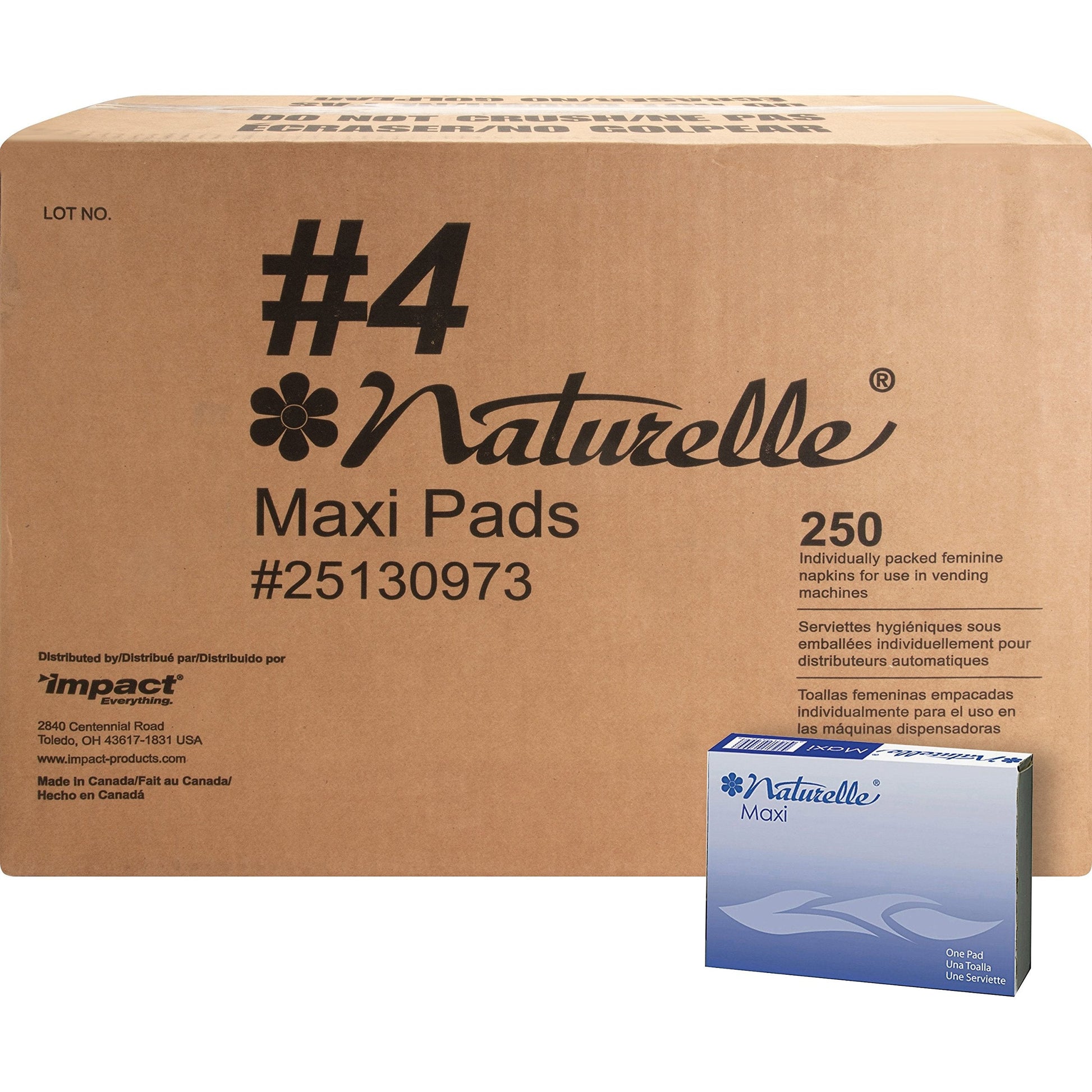 Impact Products 25130973 Maxi Pads, Naturelle, Regular, Vendor Refills, WE Rochester Midland buy supplements canada