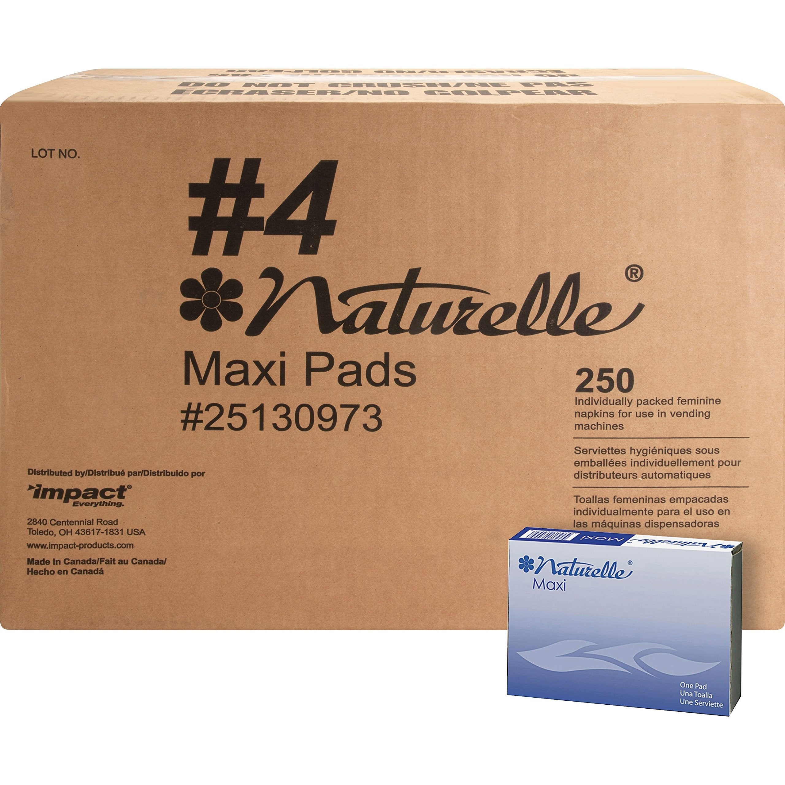 Impact Products 25130973 Maxi Pads, Naturelle, Regular, Vendor Refills, WE Rochester Midland buy supplements canada