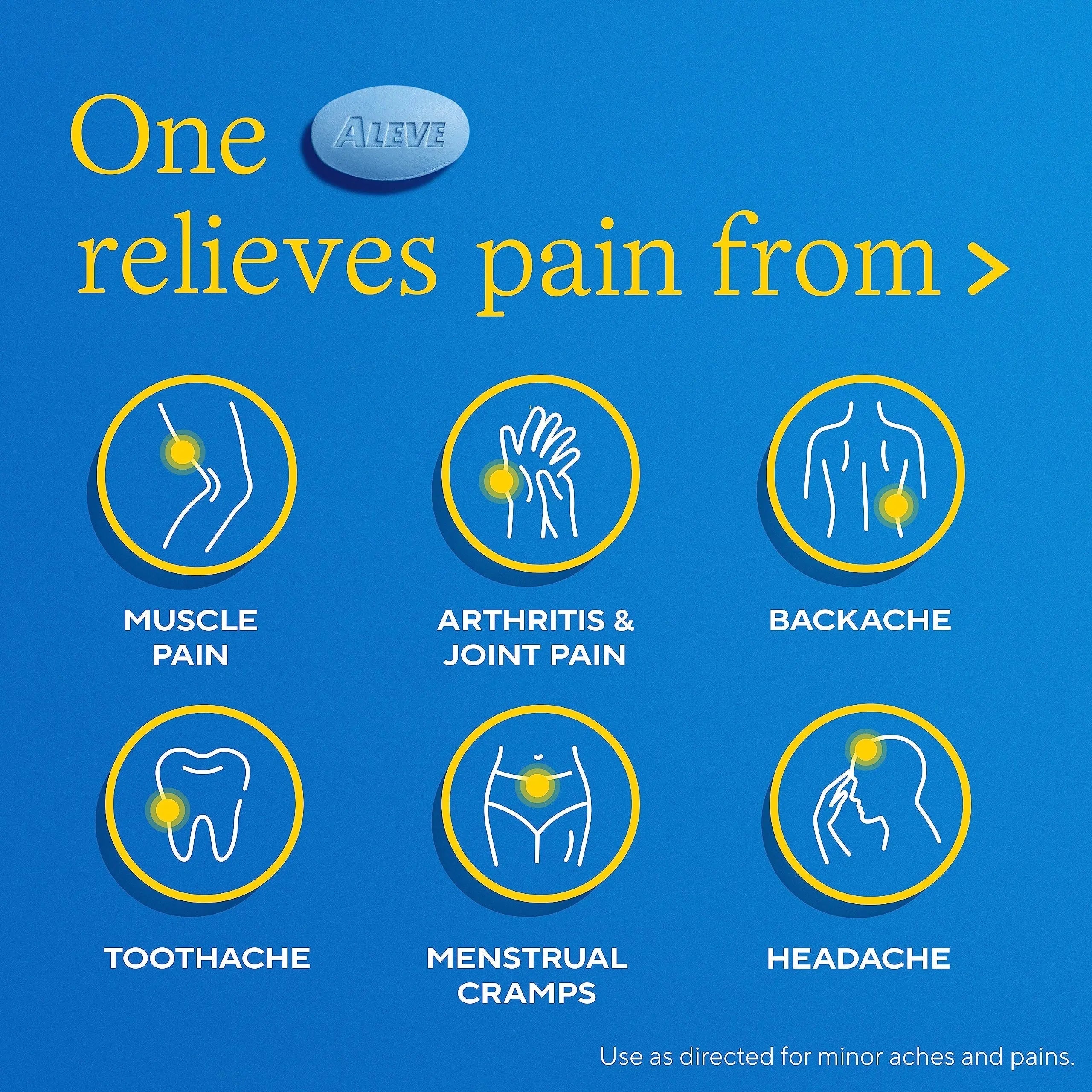 Aleve Pain Reliever & Fever Reducer Naproxen Sodium Caplets, Body Pain Relief, 270 Count Aleve buy supplements canada
