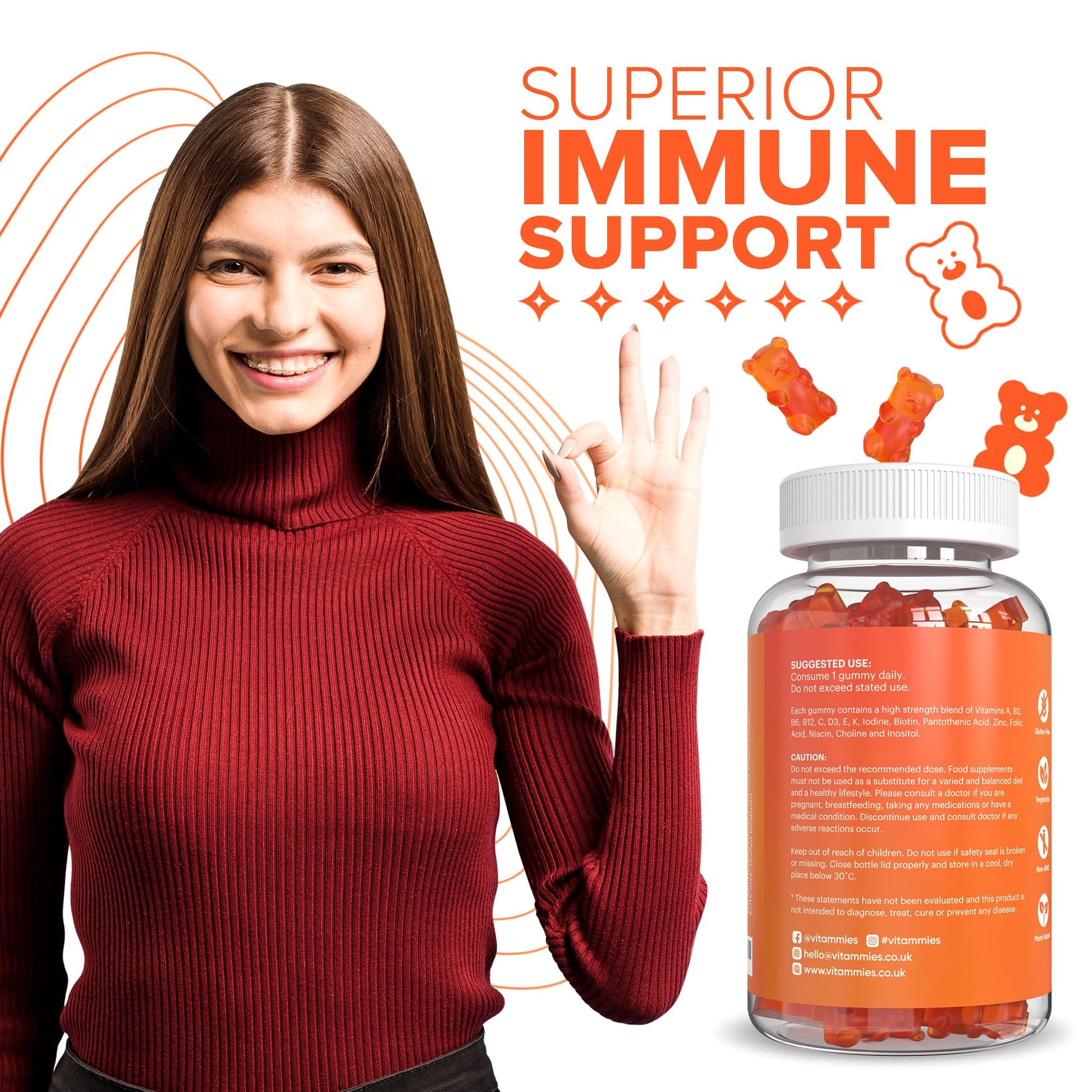 Multivitamin Gummies for Women & Men - 3 Months Supply - 18 Multivitamins & Minerals Vitammies buy supplements canada