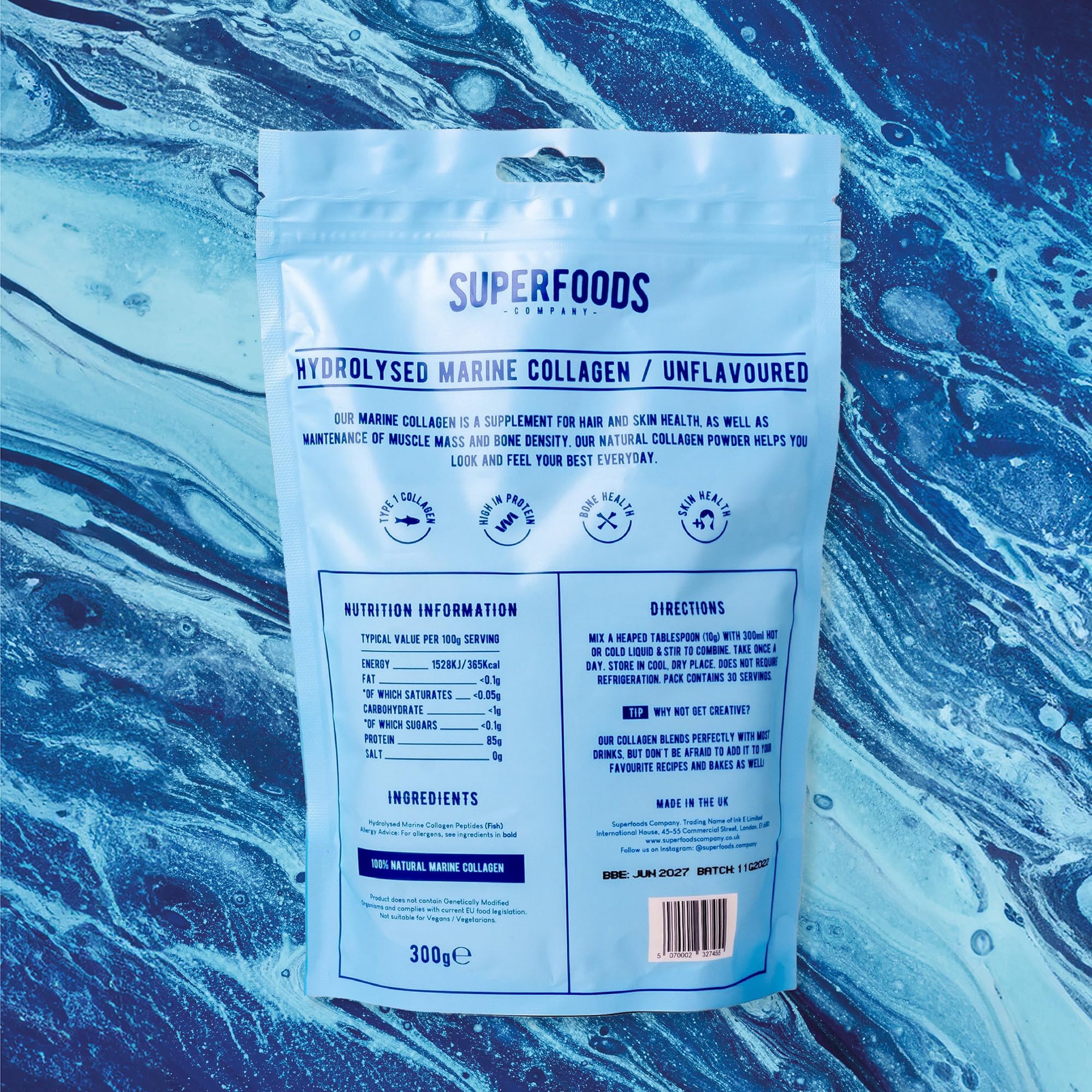 Superfoods Company - Hydrolysed Marine Collagen, Boosts Hair and Skin Health, Unflavoured Superfoods Company buy supplements canada
