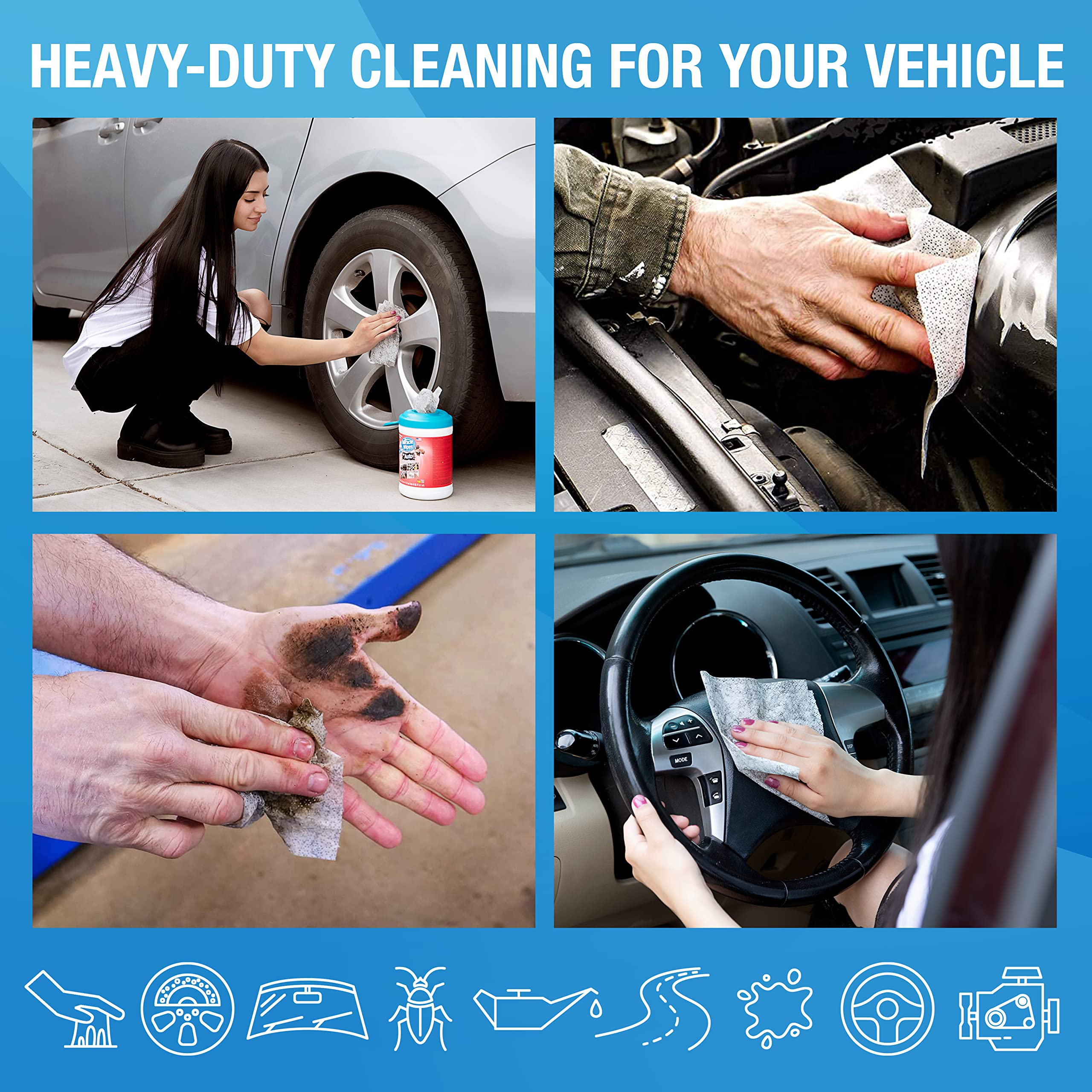 MiracleWipes for Automotive, All Purpose Cleaning Wipes for Hands, Auto Interior, Exterior MiracleWipes buy supplements canada