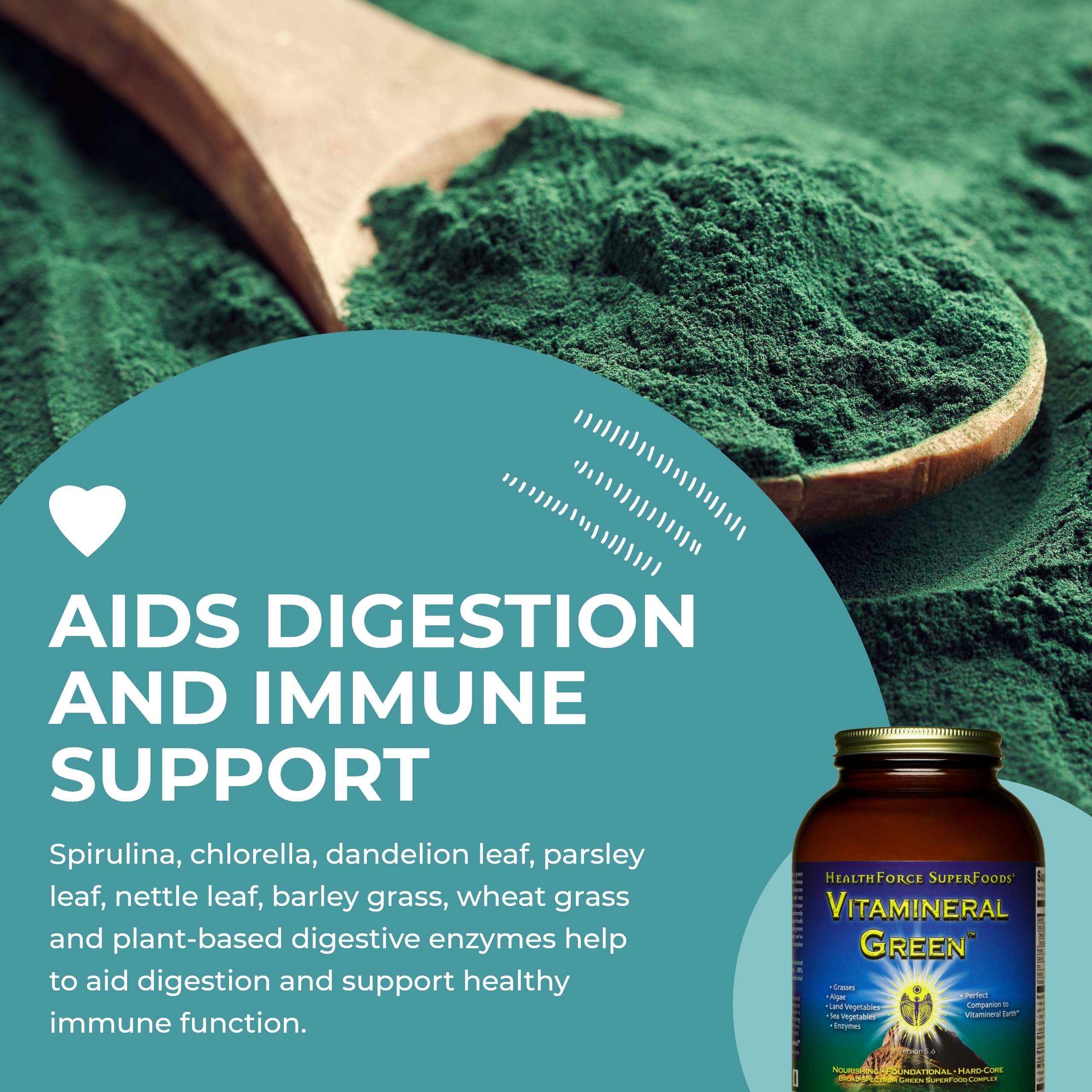 HEALTHFORCE SUPERFOODS Vitamineral Green - Mineral Supplement for Immune & Thyroid Support - Green Powder Supplement with Ingredients from The Land - Gluten-Free & Vegan - 500 Grams HEALTHFORCE SUPERFOODS buy supplements canada