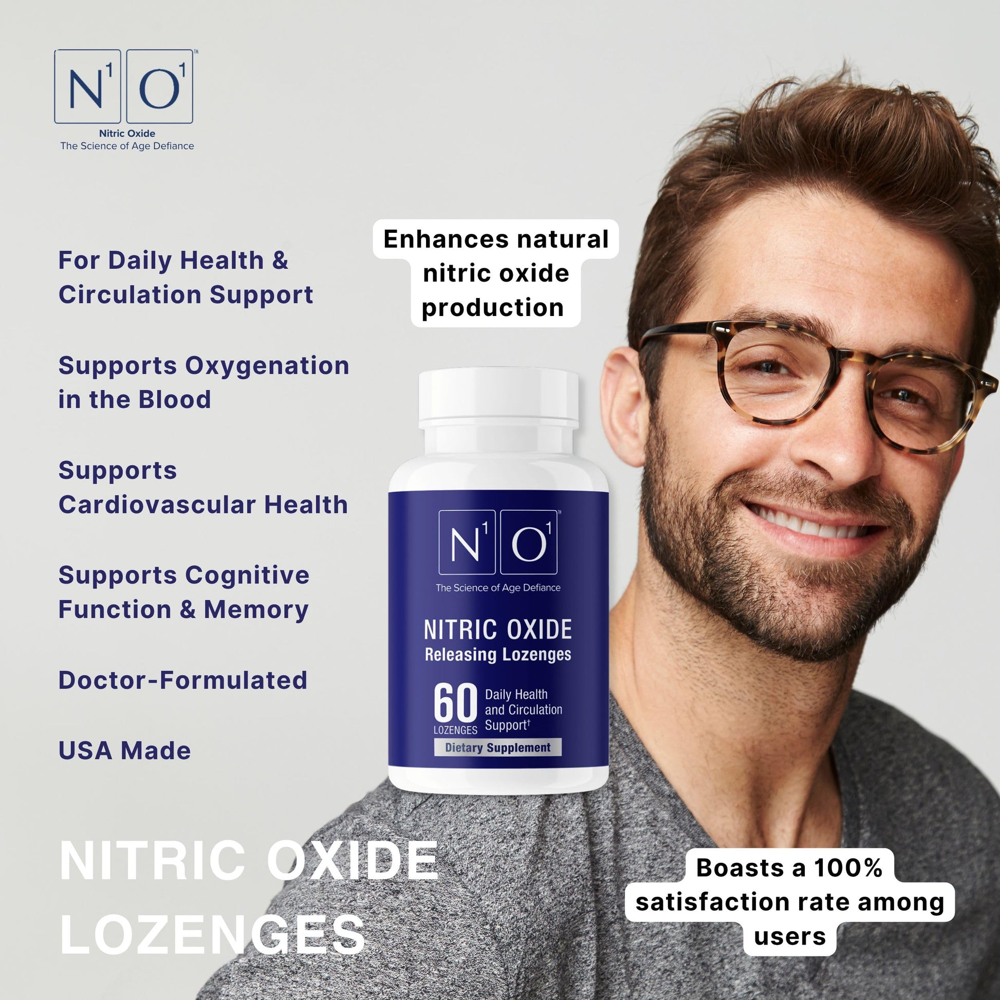 N1O1 Nitric Oxide Lozenges - 60 Count - Nitric Oxide Supplement for Heart Health, Circulation, Energy, Blood Flow, Oxygenation, Healthy Blood Pressure N1O1 buy supplements canada