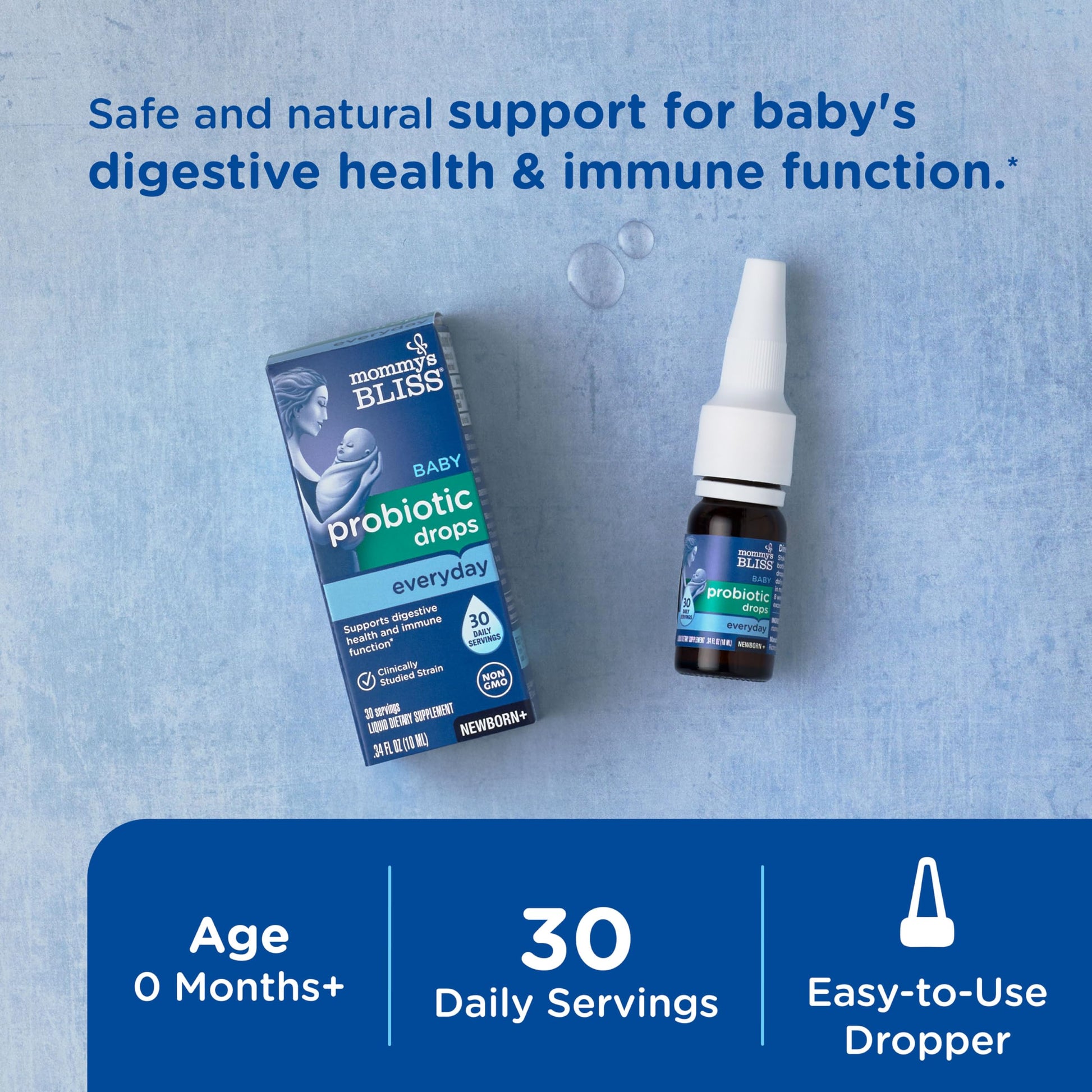 Mommy's Bliss Baby Probiotic Drops Everyday - Gas, Constipation, Colic Symptom Relief - Newborns & Up Mommy's Bliss buy supplements canada
