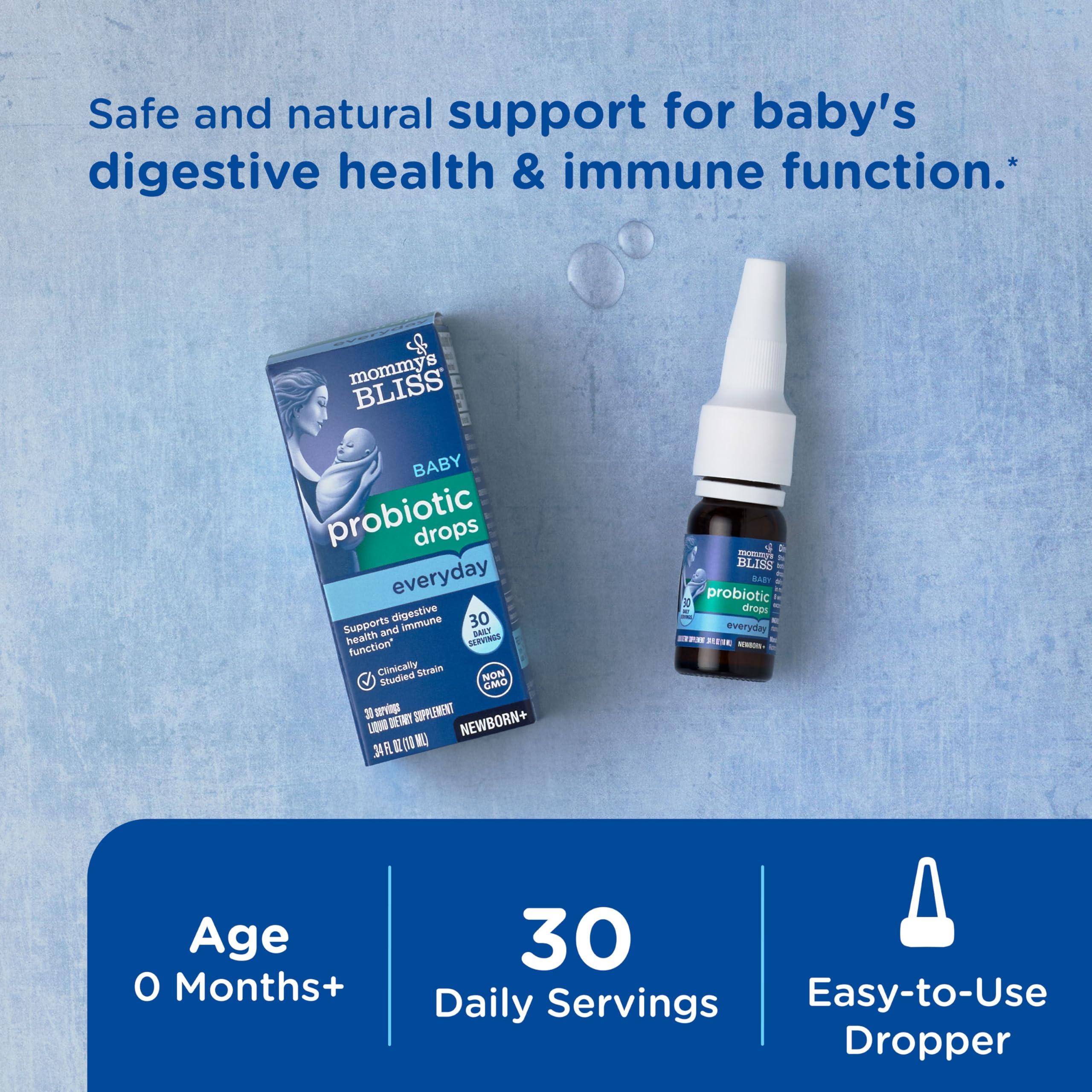 Mommy's Bliss Baby Probiotic Drops Everyday - Gas, Constipation, Colic Symptom Relief - Newborns & Up Mommy's Bliss buy supplements canada