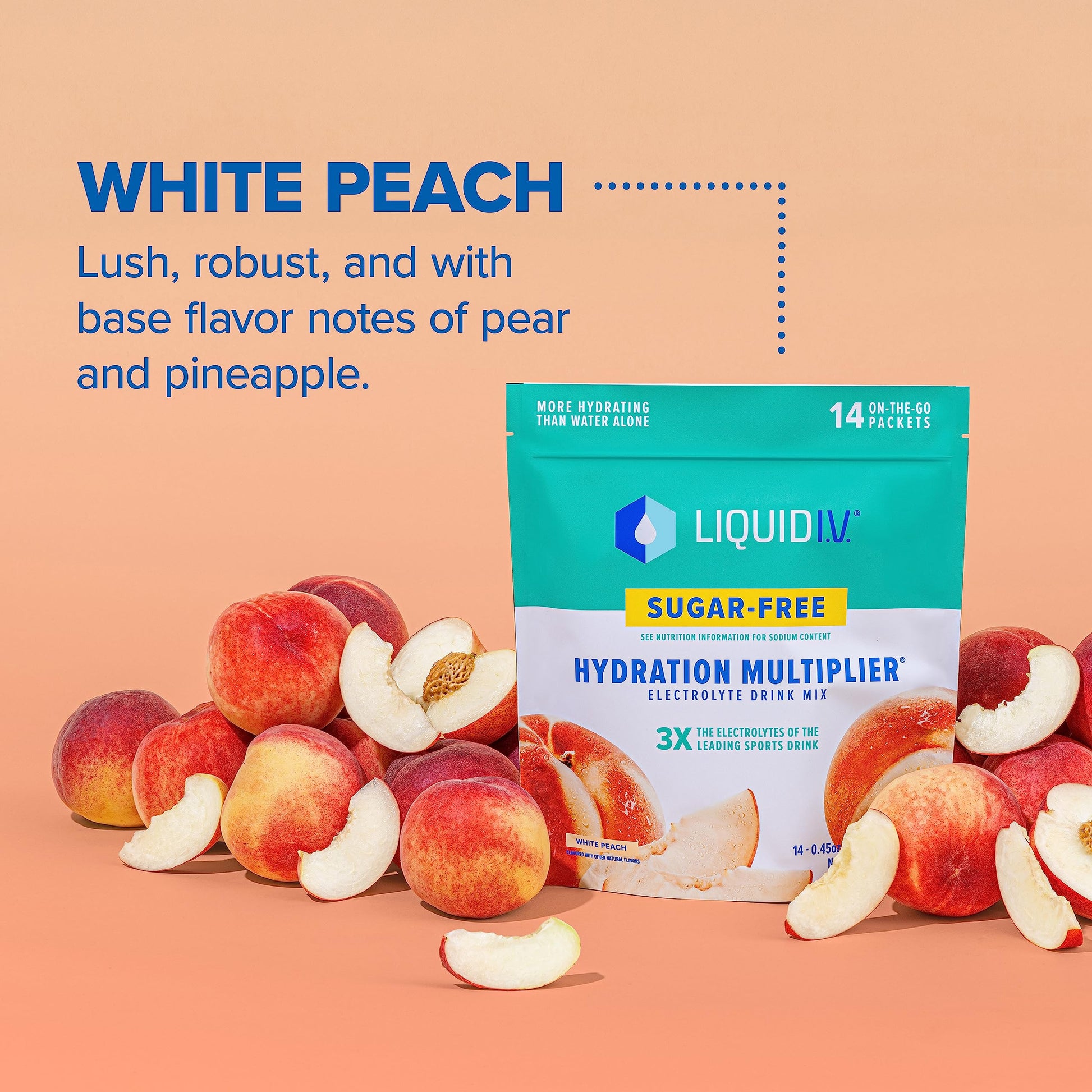 Liquid I.V. Sugar-Free Hydration Multiplier - White Peach – Hydration Powder Packets Liquid I.V. buy supplements canada