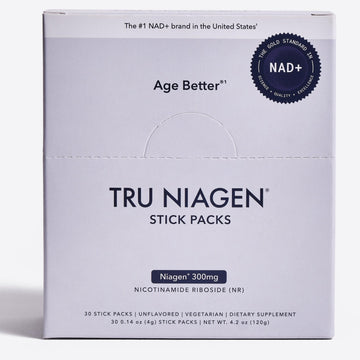 TRU NIAGEN NAD+ Booster with Hydration & Prebiotic Support Award-Winning Nicotinamide Riboside Mixing Powder for Cellular Energy, Repair & Healthy Aging - 30ct/300mg Stick Packs: On-The-Go Supplement TRU NIAGEN buy supplements canada