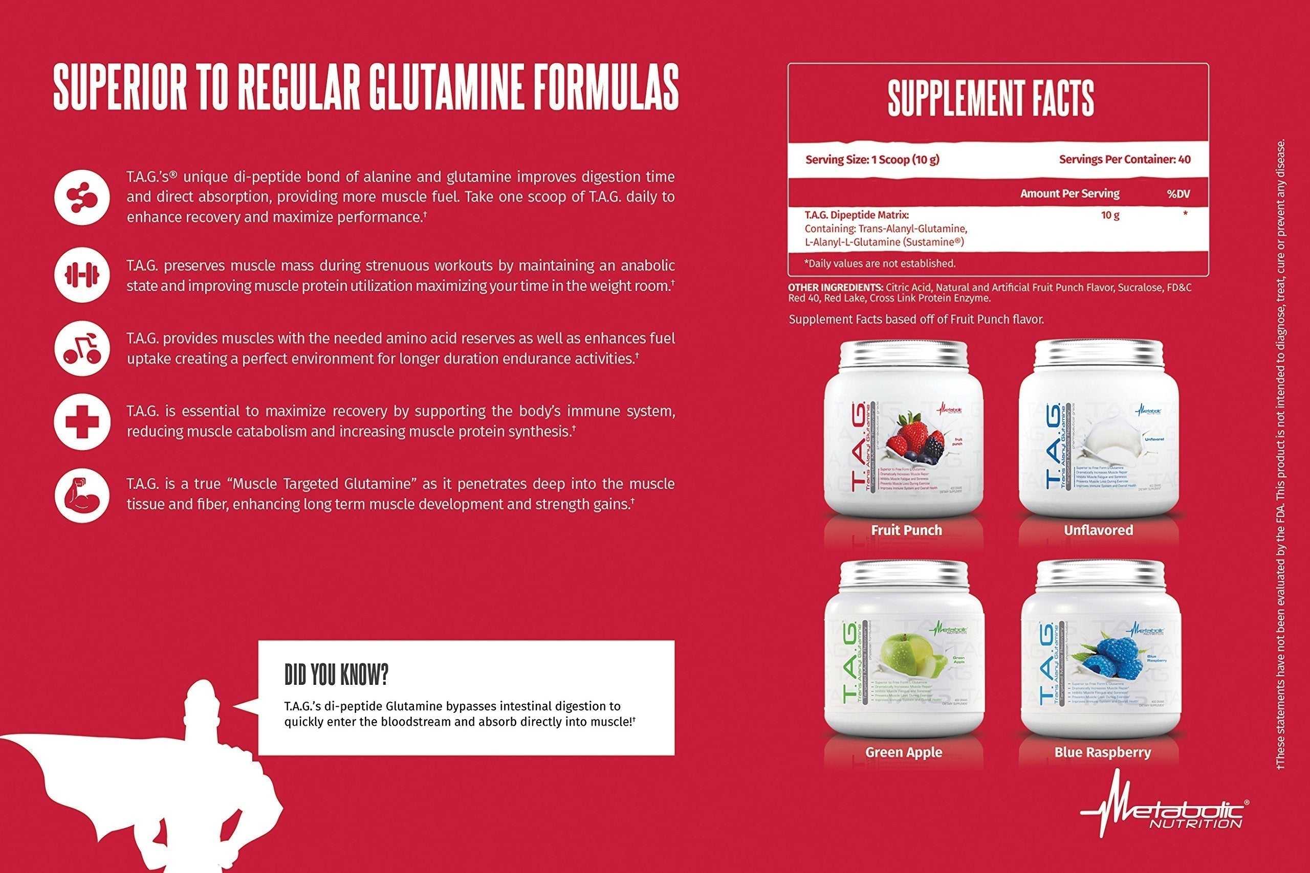 Metabolic Nutrition, TAG, Trans Alanyl Glutamine, 100% L-Glutamine Peptide Powder Metabolic Nutrition buy supplements canada