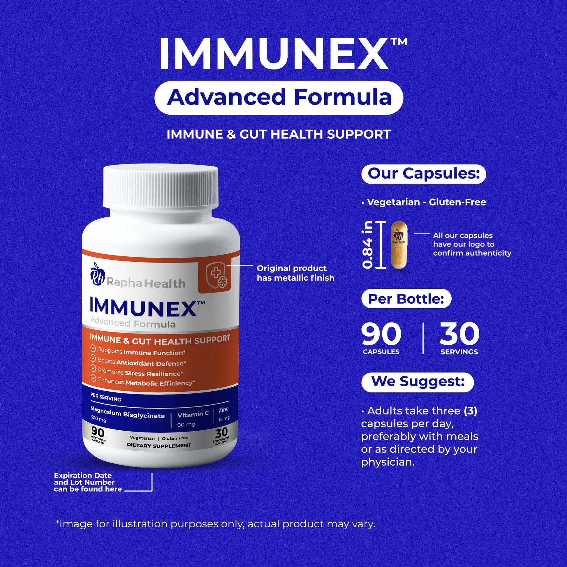 RAPHA HEALTH Immune 247 - Immune and Wellness Support | Gut & Antioxidant Booster | Magnesium, Selenium, Zinc, Vitamin C, Ashwagandha | 90 Capsules - 30 Servings RAPHA HEALTH buy supplements canada