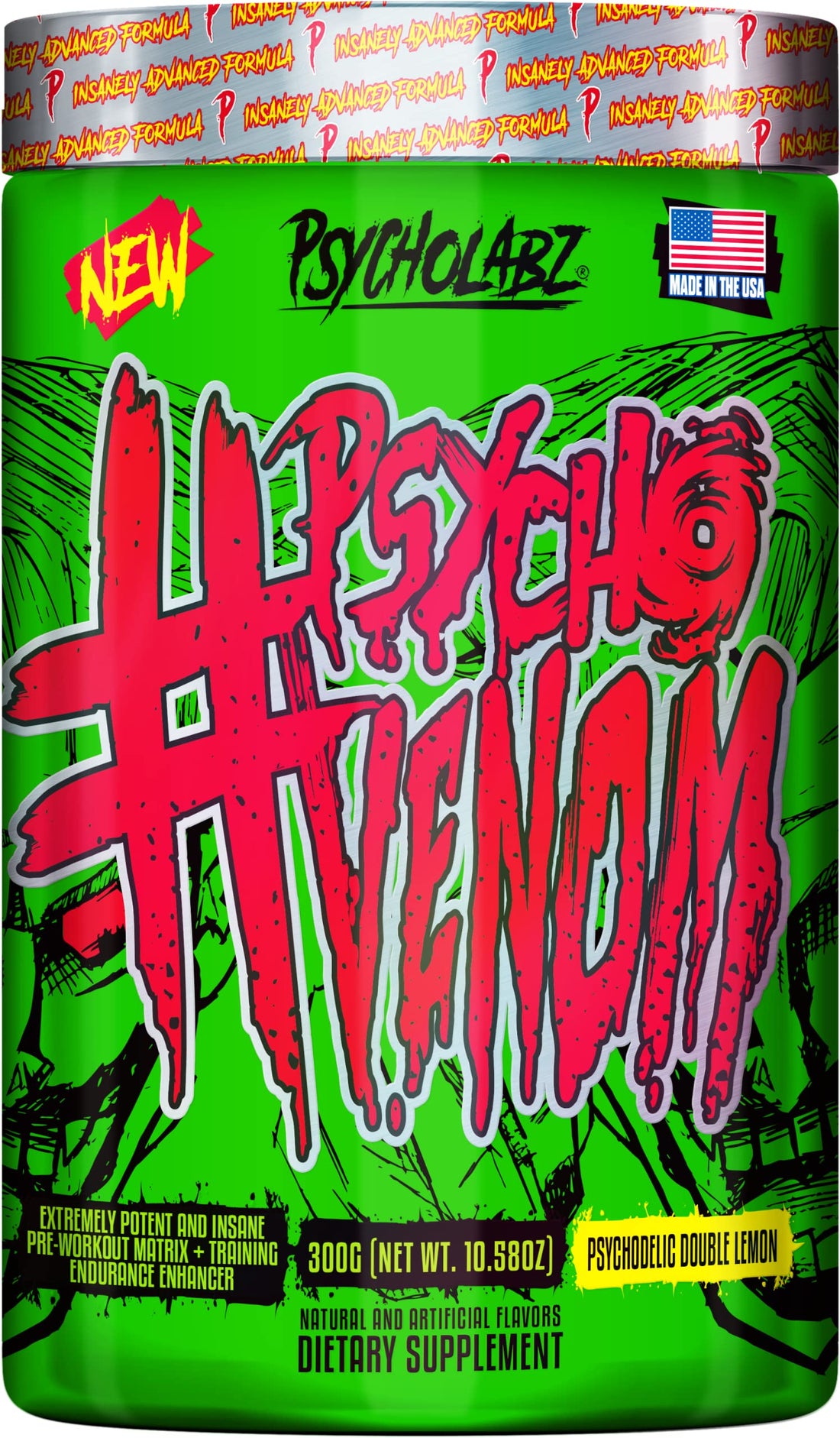 Psycholabz Pre Treino Psycho Venom 300g - Double Lemon Sabor Limão Psycholabz buy supplements canada