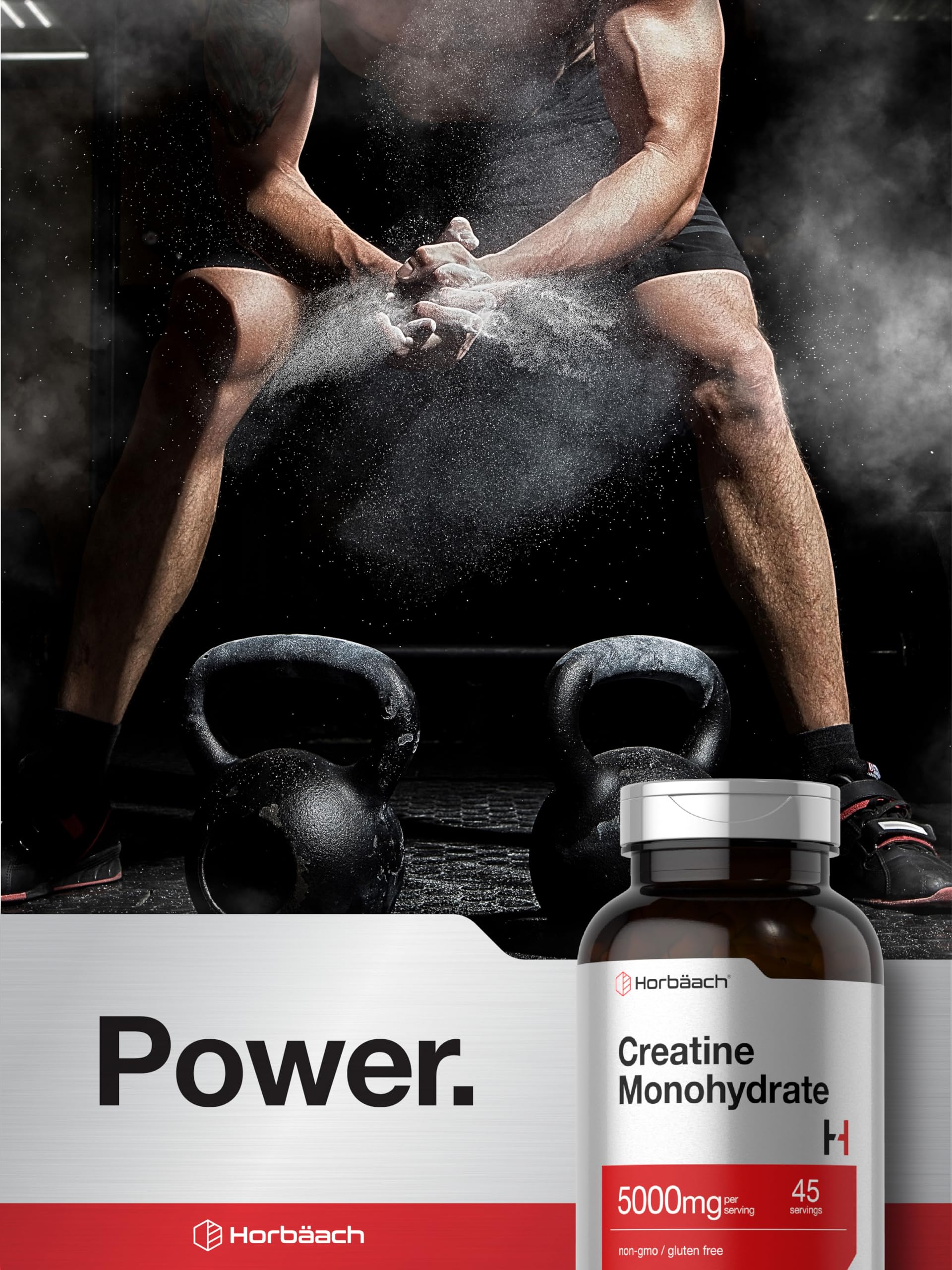 Horbäach Creatine Monohydrate | 5g | 225 Capsules | Non-GMO, Gluten Free Supplement Horbäach buy supplements canada