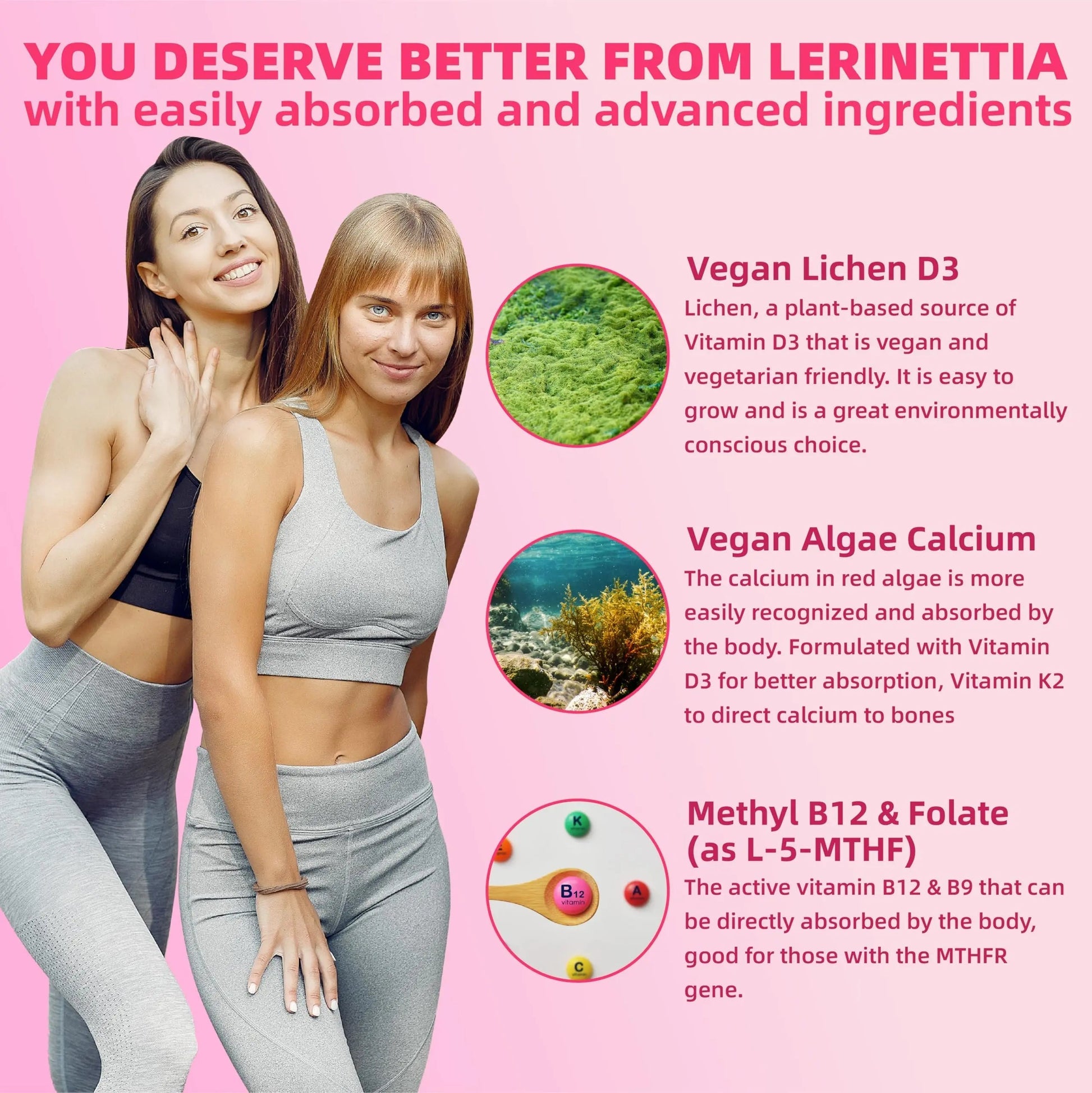 Lerinettia Multivitamin for Women Gummies for 40+ with Omega-3, Niacinamide, B-Complex, Lutein, Iron, Choline, Phosphatidylserine, Vitamin D3 Lerinettia buy supplements canada