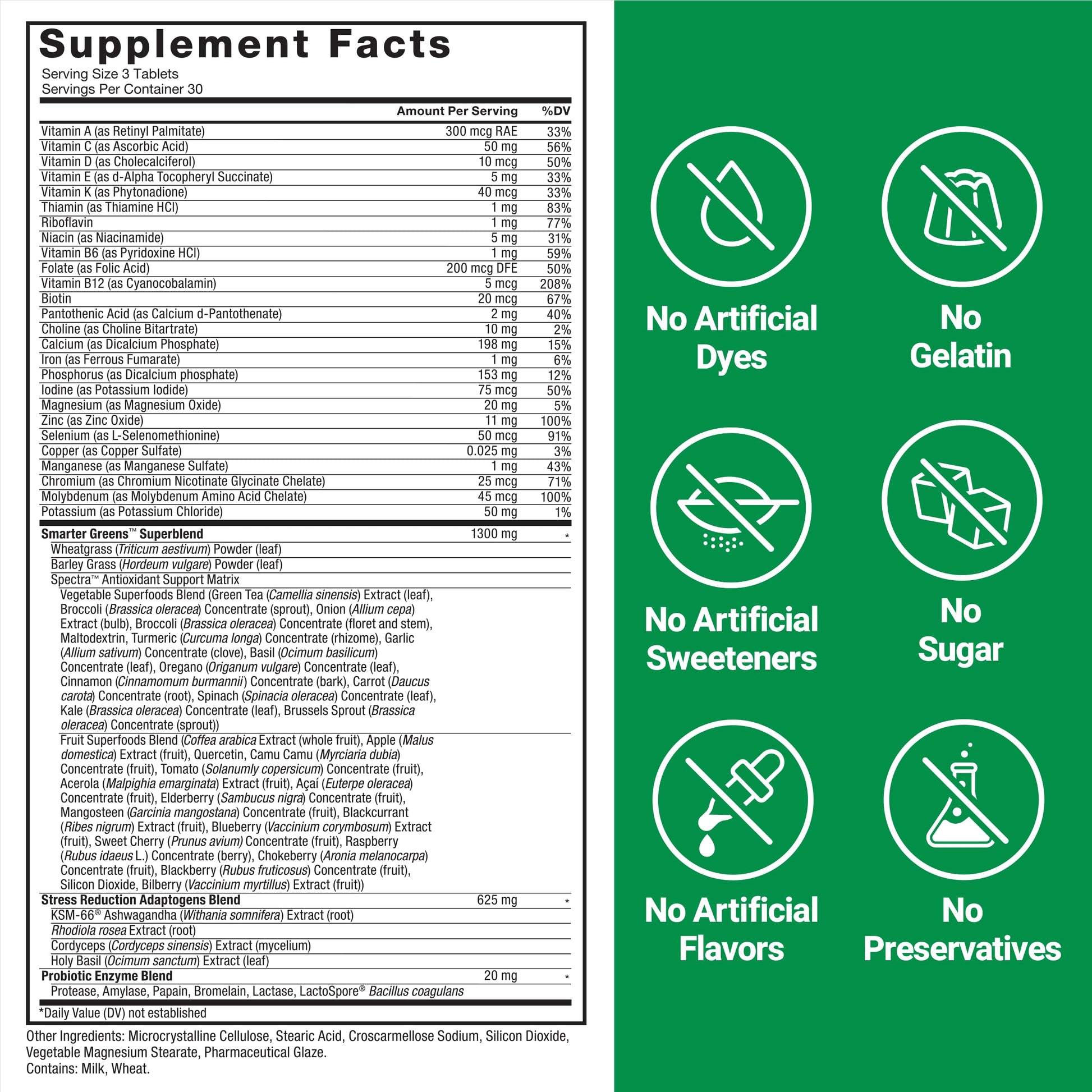 FORCE FACTOR Smarter Greens Tablets, Greens Supplement with 25+ Superfoods and Antioxidants to Improve Digestion, Reduce Stress, Strengthen Immunity, and Support Metabolism, 90 Tablets Force Factor buy supplements canada