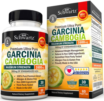 Garcinia Cambogia Weight Loss Pills - Maximum Strength Appetite Suppressant & Fat Burner BioSchwartz buy supplements canada