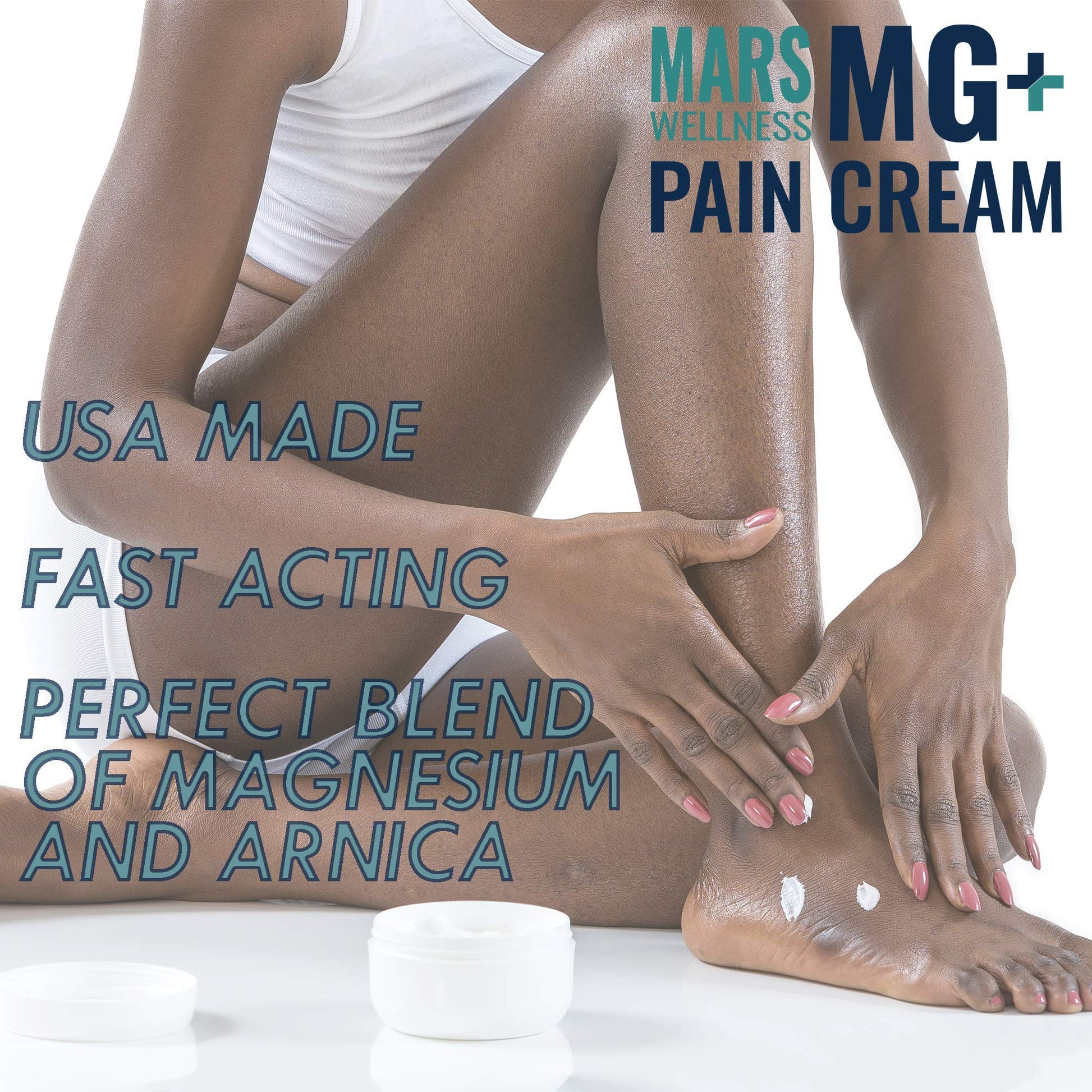 Mars Wellness MG+ Magnesium Cream Pain Relief - Extra Strength Magnesium and Arnica Cream - 4 OZ Tub - Neuropathy, Muscle Pain, and Leg Cramps Relief - 1 Pack MARS WELLNESS buy supplements canada