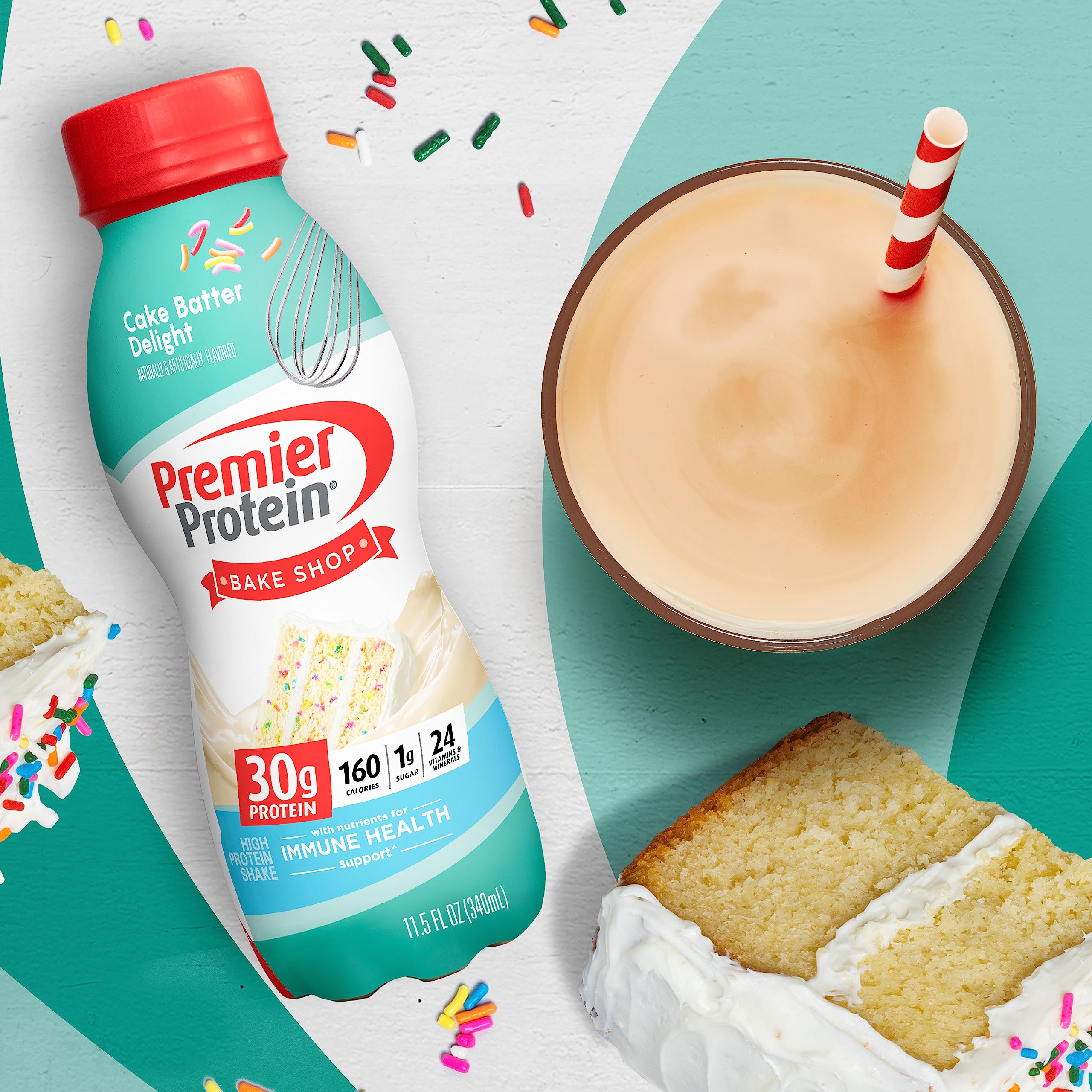 Premier Protein Shake, Cake Batter, 30g Protein, 1g Sugar, 24 Vitamins & Minerals Premier Protein buy supplements canada