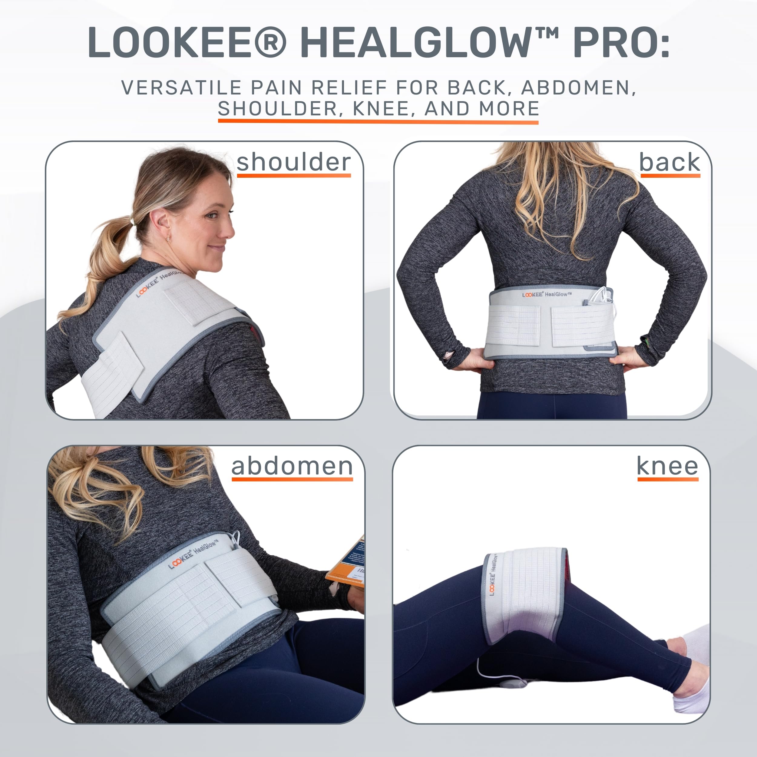 LOOKEE HealGlow Pro Medical Infrared & Red-Light Therapy Belt - LED Technology - 60W Powerful LOOKEE buy supplements canada