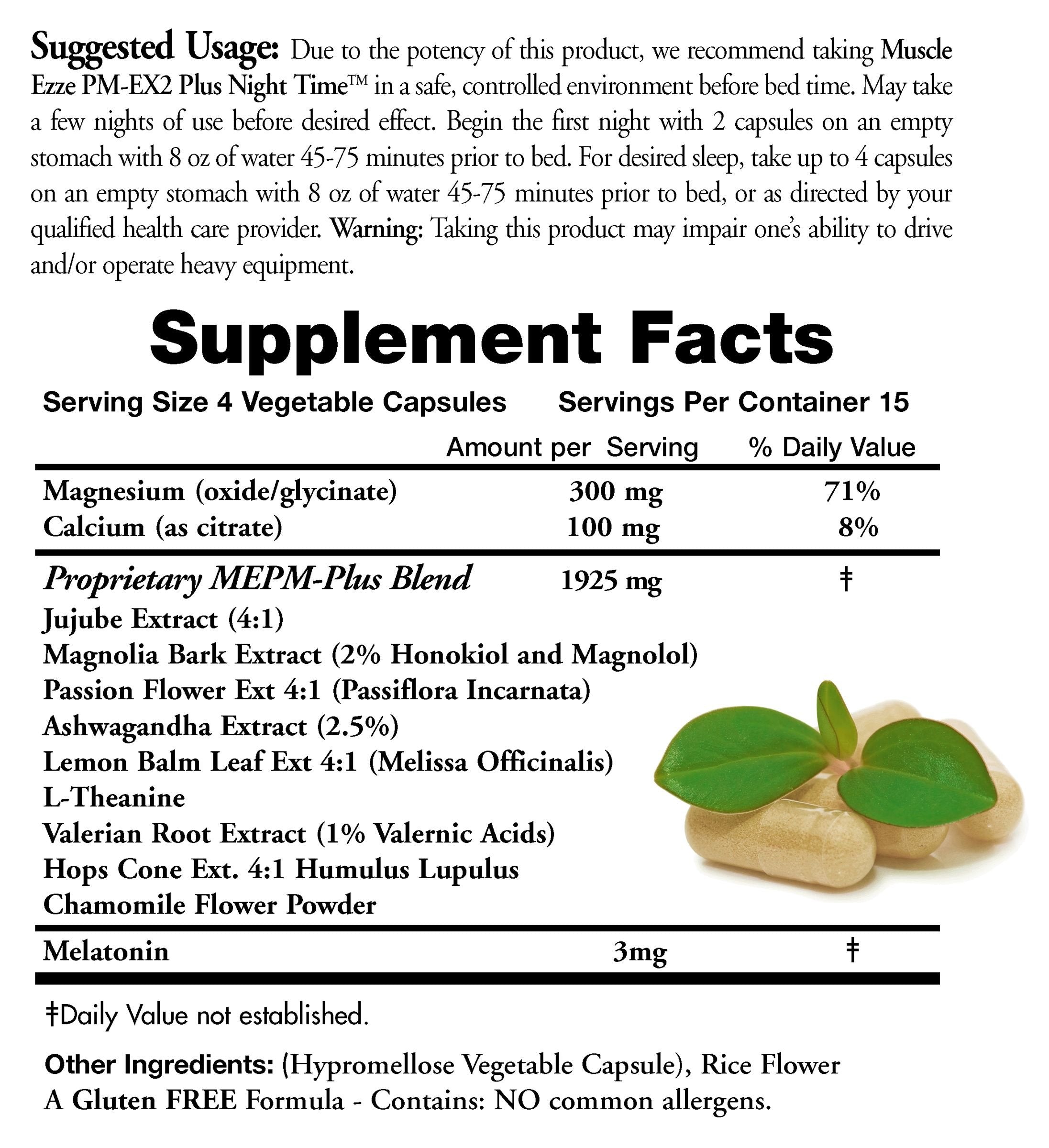 Muscle Ezze PM Plus Night Time Capsules by Doctors Nutra - Nighttime Use - Gluten-Free - 60 Capsules Doctors Nutra Nutraceuticals buy supplements canada