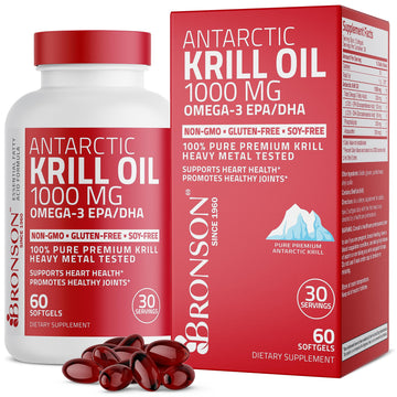 Bronson Antarctic Krill Oil 1000 mg with Omega-3s EPA, DHA, Astaxanthin Bronson buy supplements canada