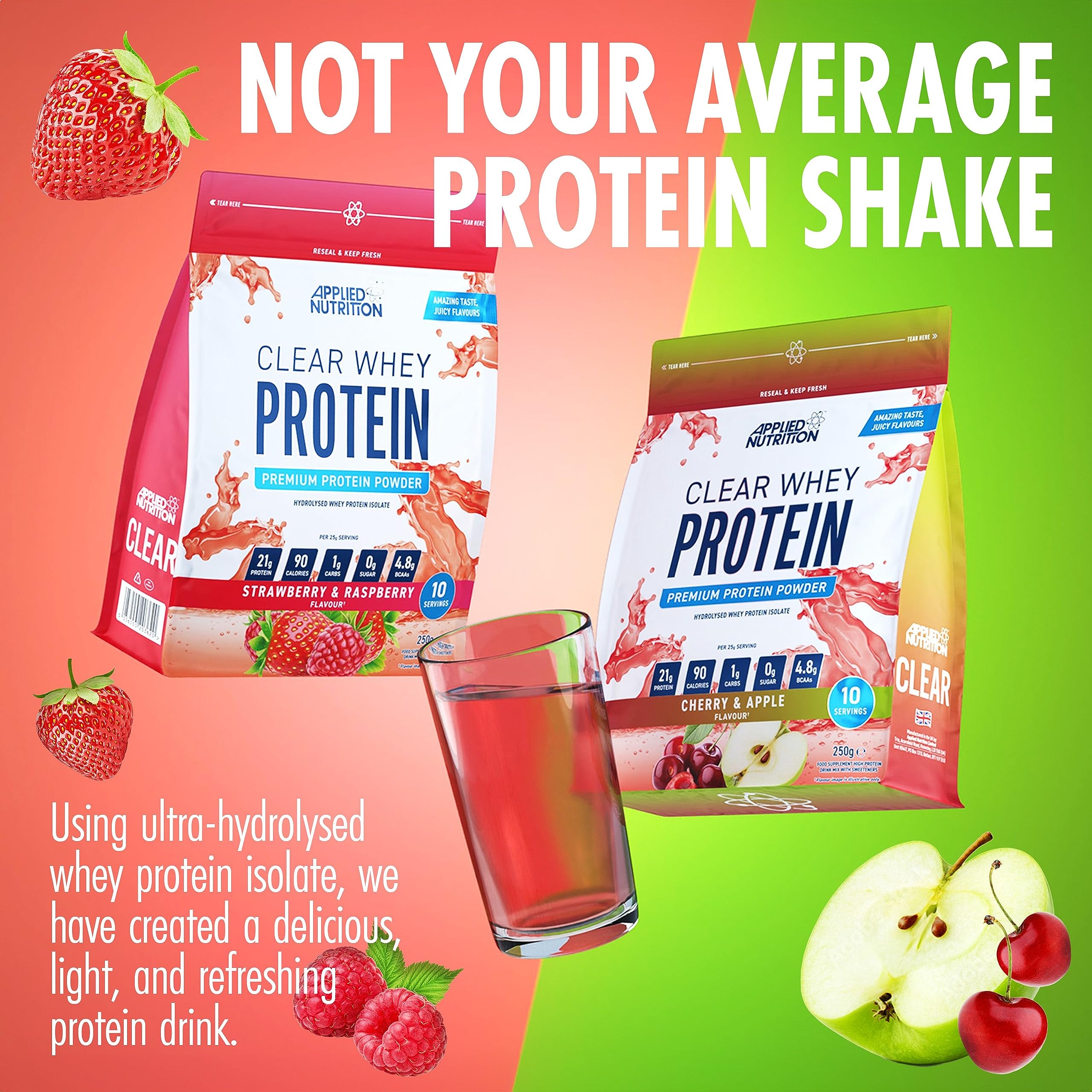 Applied Nutrition Clear Whey Isolate - Whey Protein Isolate, Refreshing High Protein Powder Applied Nutrition buy supplements canada