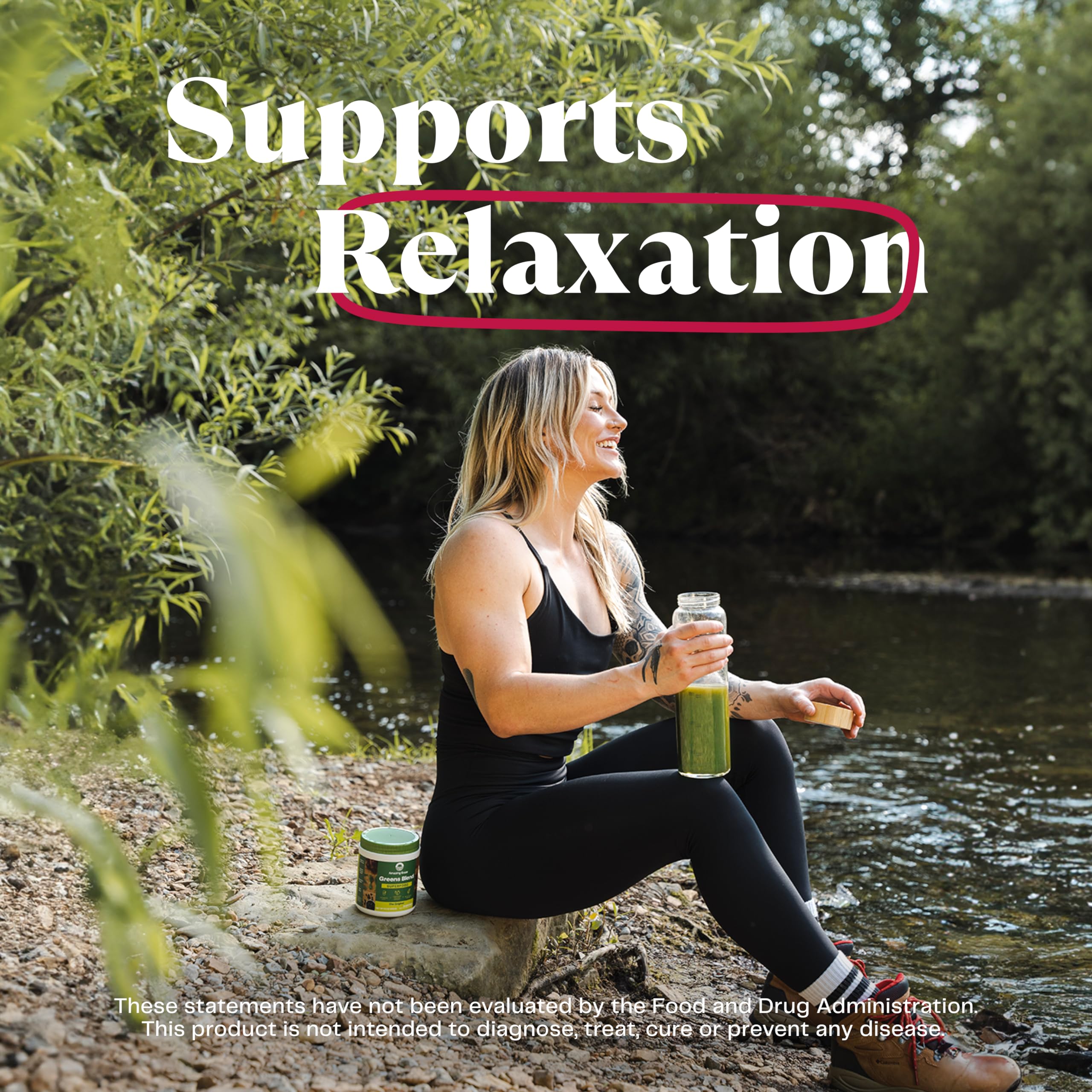Amazing Grass Greens Blend Mood: Super Greens Powder Smoothie Mix for Mood, Relaxat Amazing Grass buy supplements canada