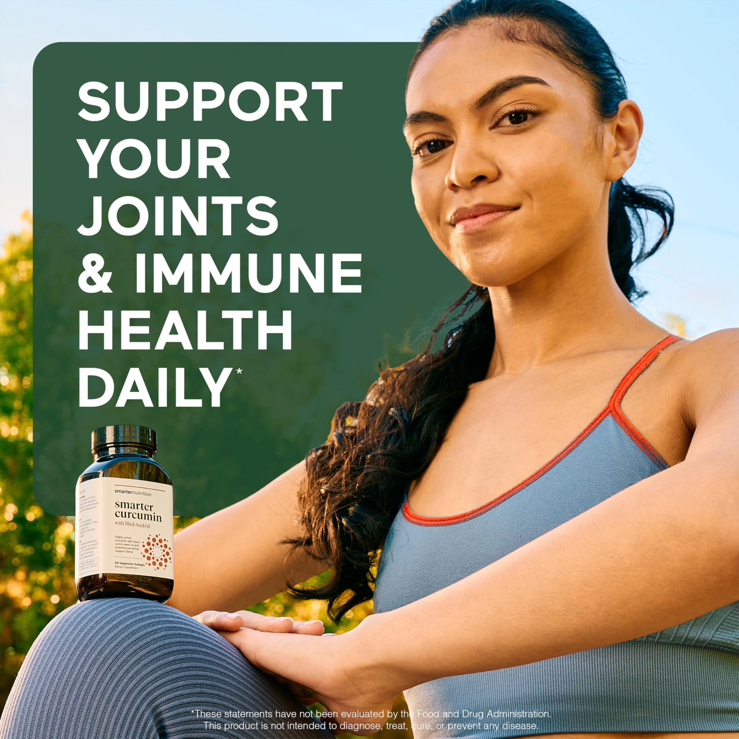 SMARTERNUTRITION Curcumin Softgels - Vegan High Absorption 400 mg Turmeric Supplement + Black Seed Oil & Ginger - 95% Tetrahydrocurcuminoids Non-GMO, USA Manufactured - 60 Ct[30 Servings] SMARTERNUTRITION buy supplements canada