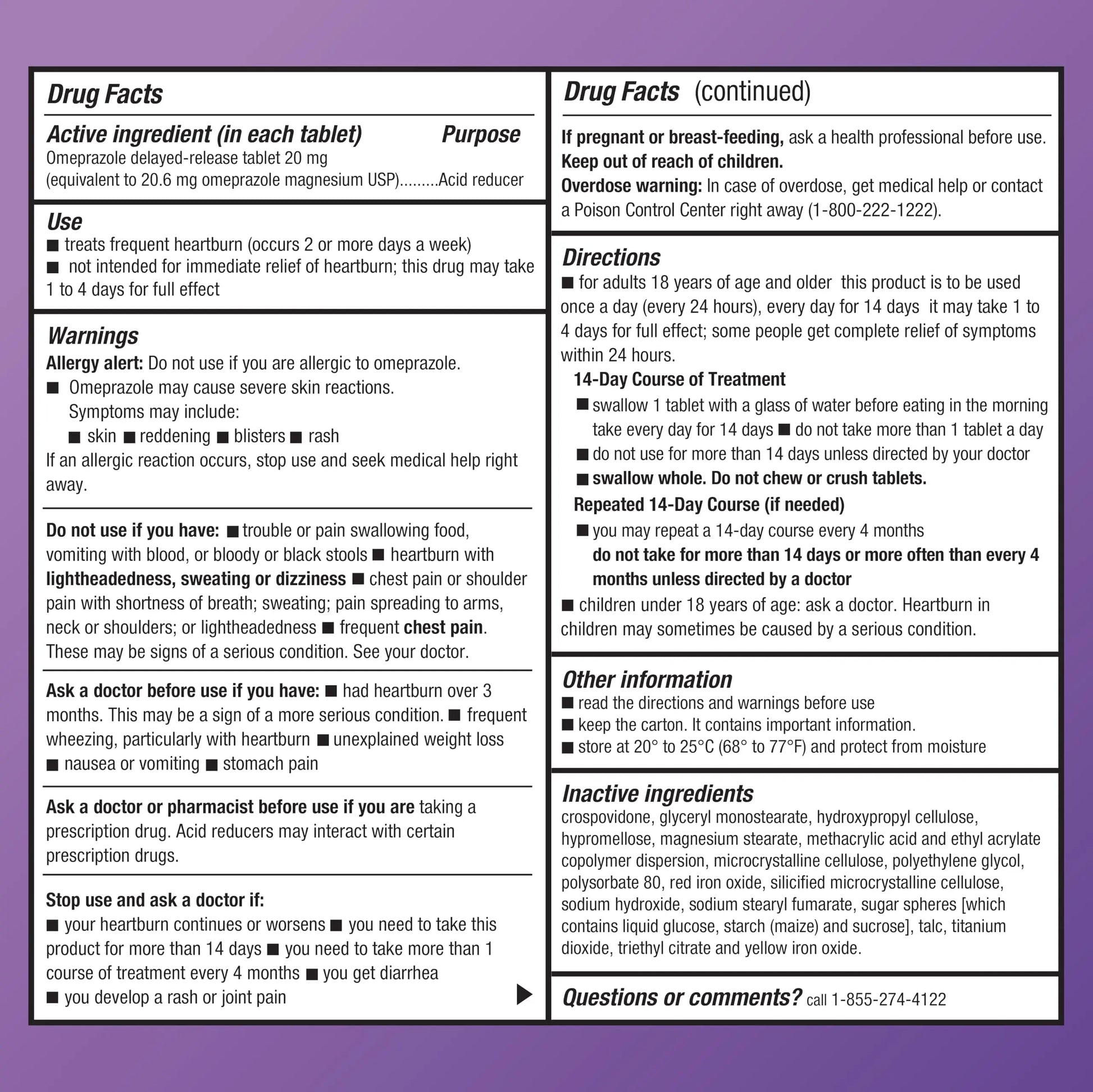 Amazon Basic Care Omeprazole Delayed Release Tablets 20 mg, Acid Reducer, treats frequent heartburn,, Cream, Regular, 42 Count (Pack of 1), 42 Count, Amazon Basic Care buy supplements canada