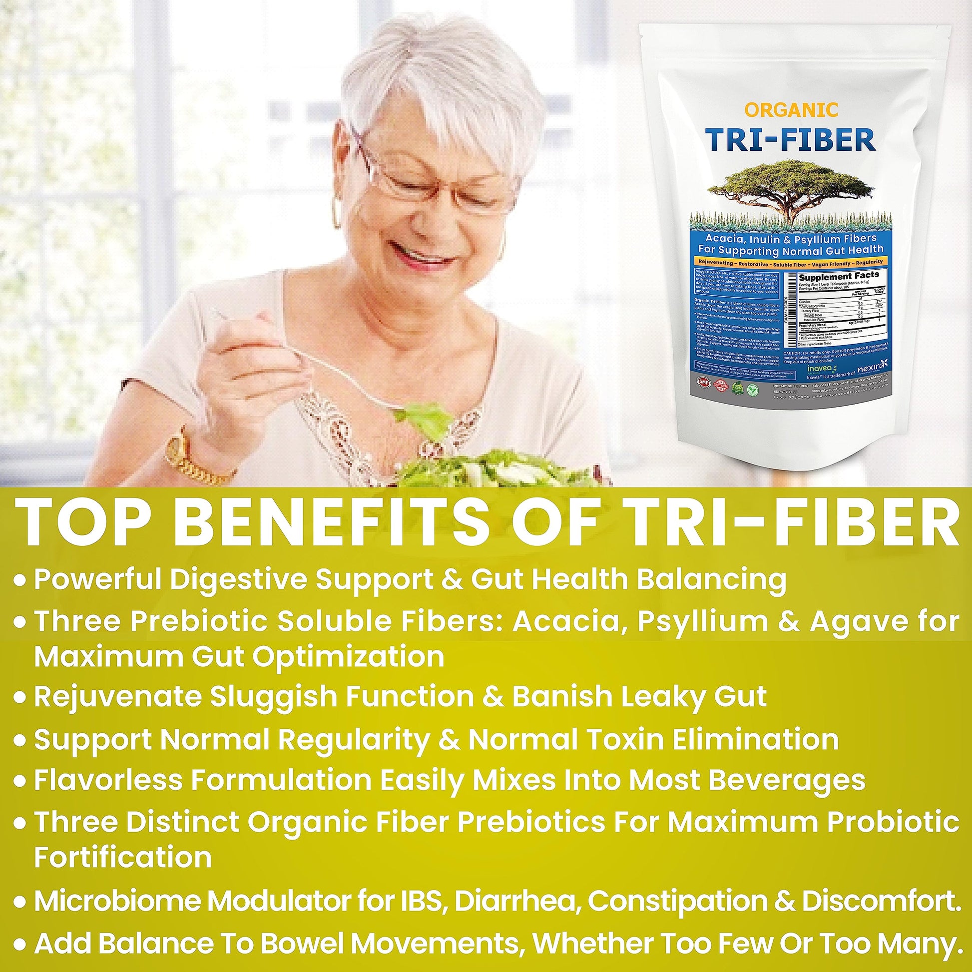 Kidney Restore Tri-Fiber Organic Soluble Fiber Powder, Unflavored High Fiber 3-in-1 Kidney Restore buy supplements canada