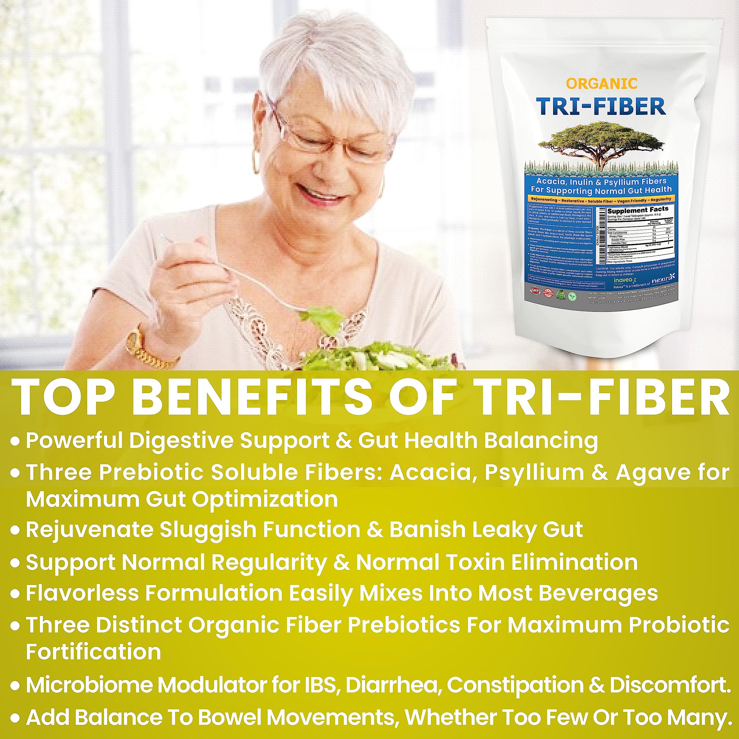 Kidney Restore Tri-Fiber Organic Soluble Fiber Powder, Unflavored High Fiber 3-in-1 Kidney Restore buy supplements canada