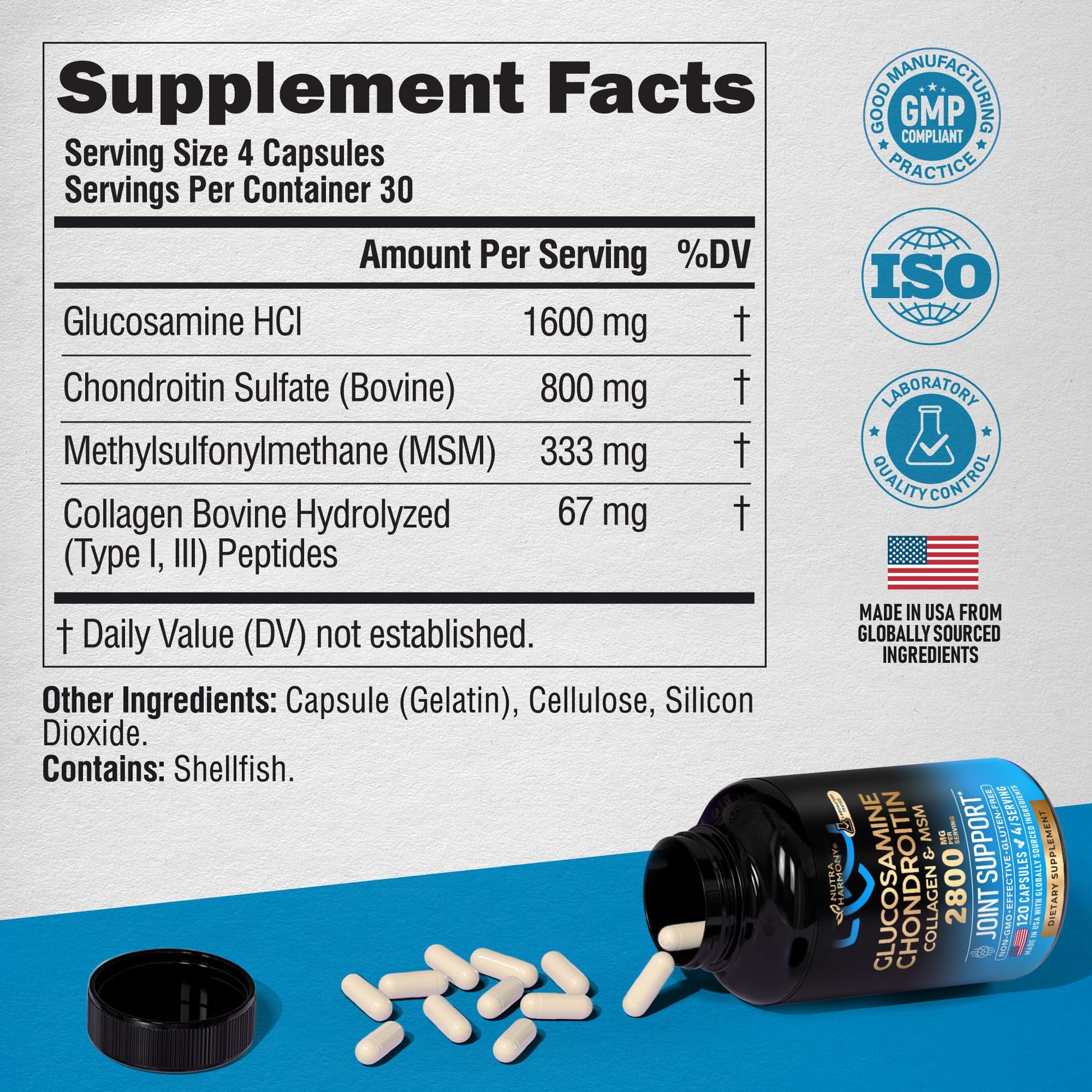 NUTRAHARMONY Vitamin B Complex & Glucosamine Chondroitin Capsules NUTRAHARMONY buy supplements canada