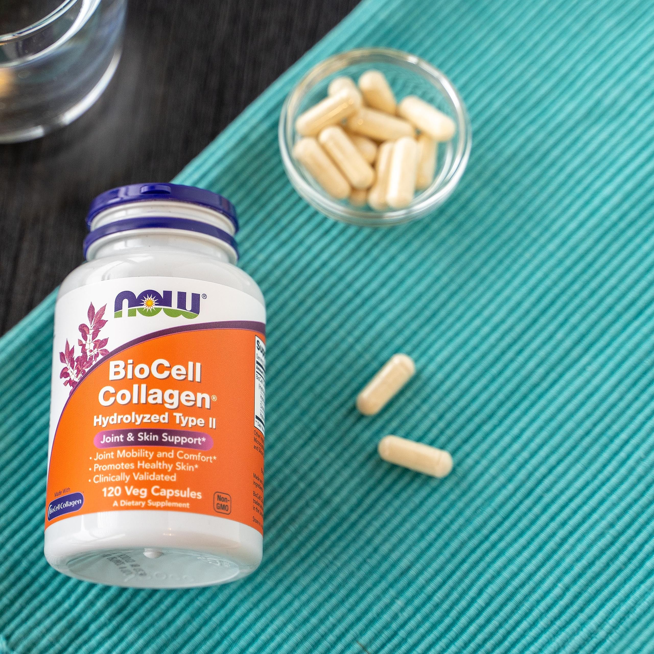 NOW Foods Supplements, BioCell Collagen® Hydrolyzed Type II, Clinically Validated, 120 Veg Capsules NOW Foods buy supplements canada