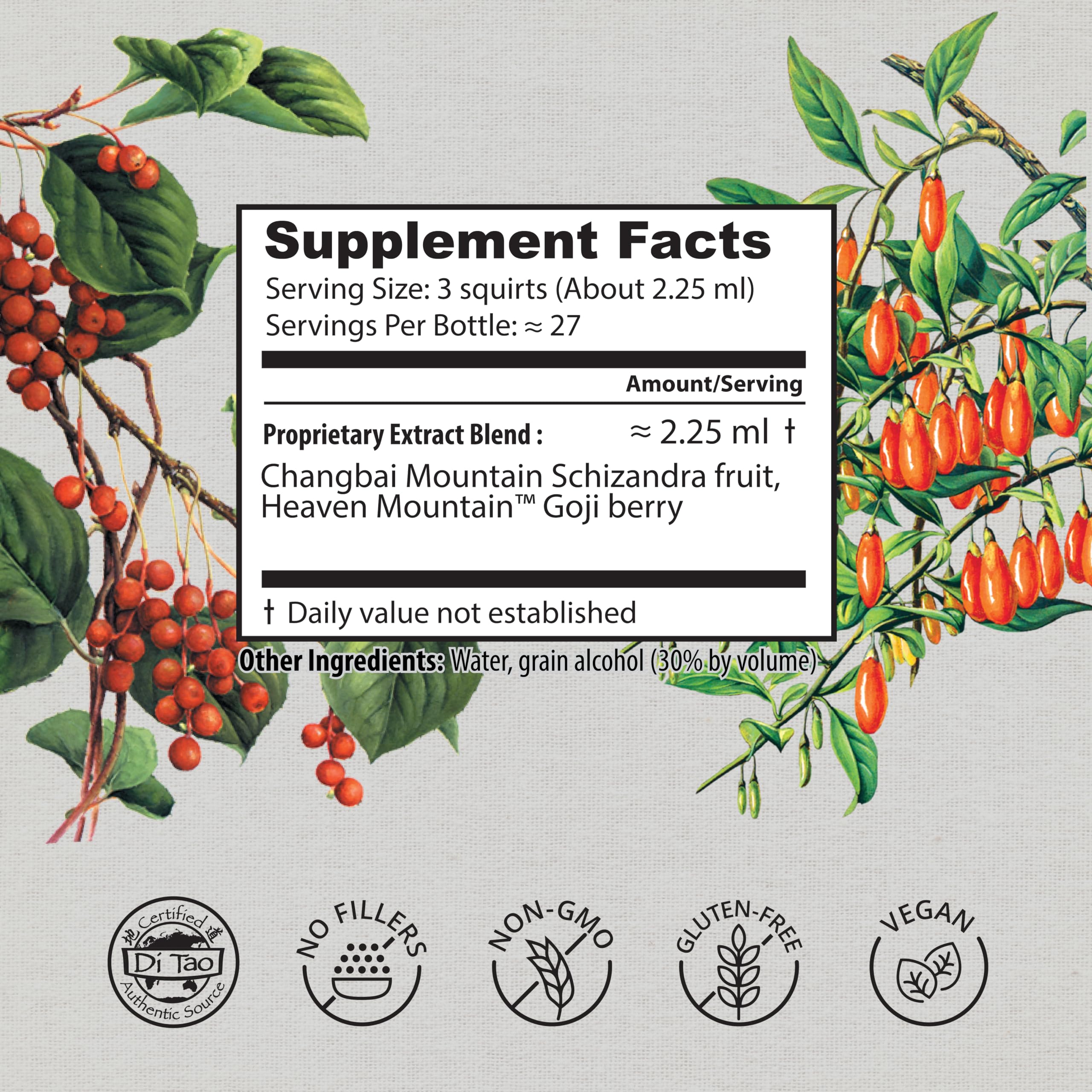 Dragon Herbs Goji Berry & Schizandra Drops • Triple Extractions • for Eye, Skin, Lung & Healthy Aging Support, Beauty Tonic • Super Potency • Fast Acting • 2 fl oz, 60 mL • Tincture Supplement Dragon Herbs buy supplements canada