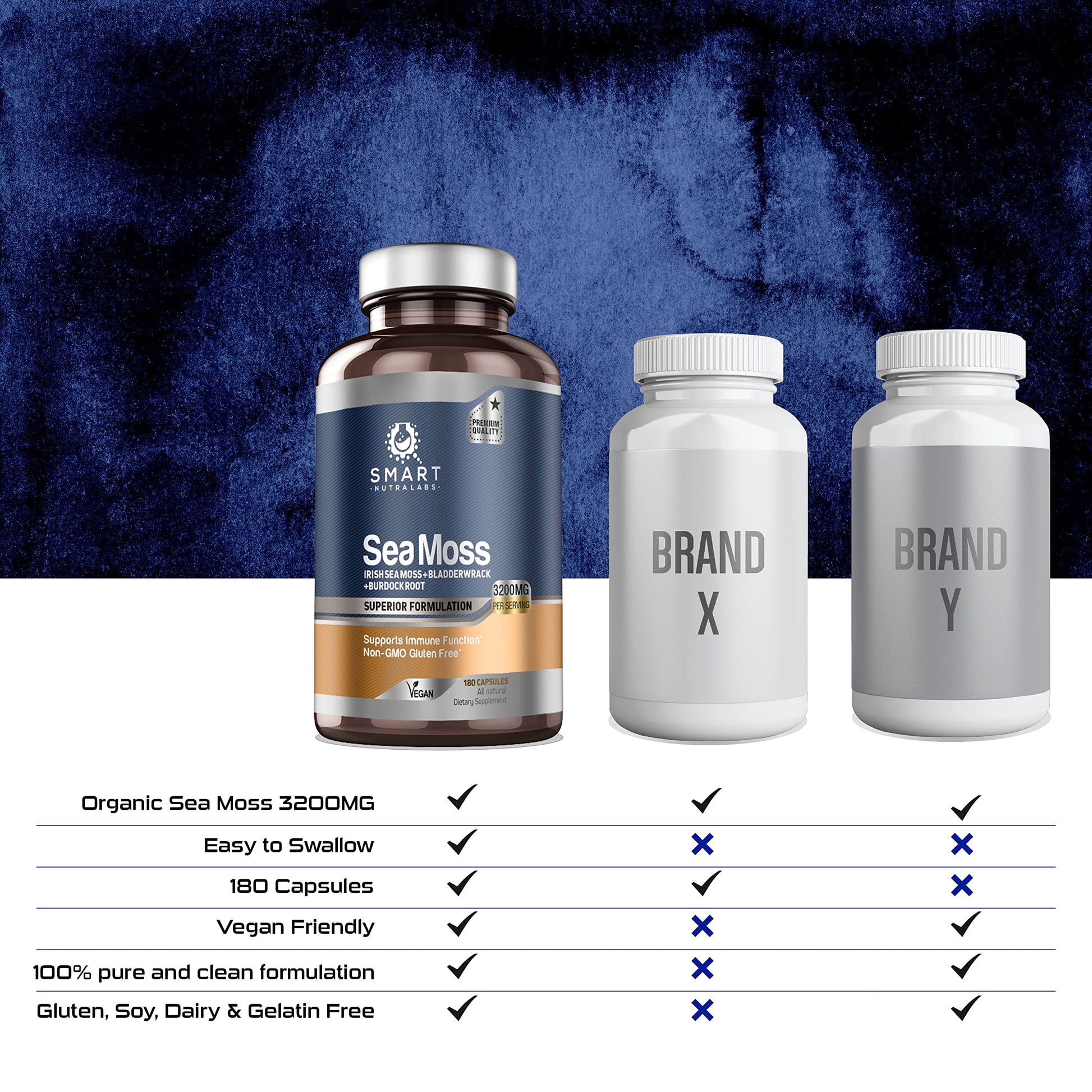 SMART NUTRA LABS Organic Sea Moss 3200MG Per Serving- 180 Vegan SMART NUTRA LABS buy supplements canada