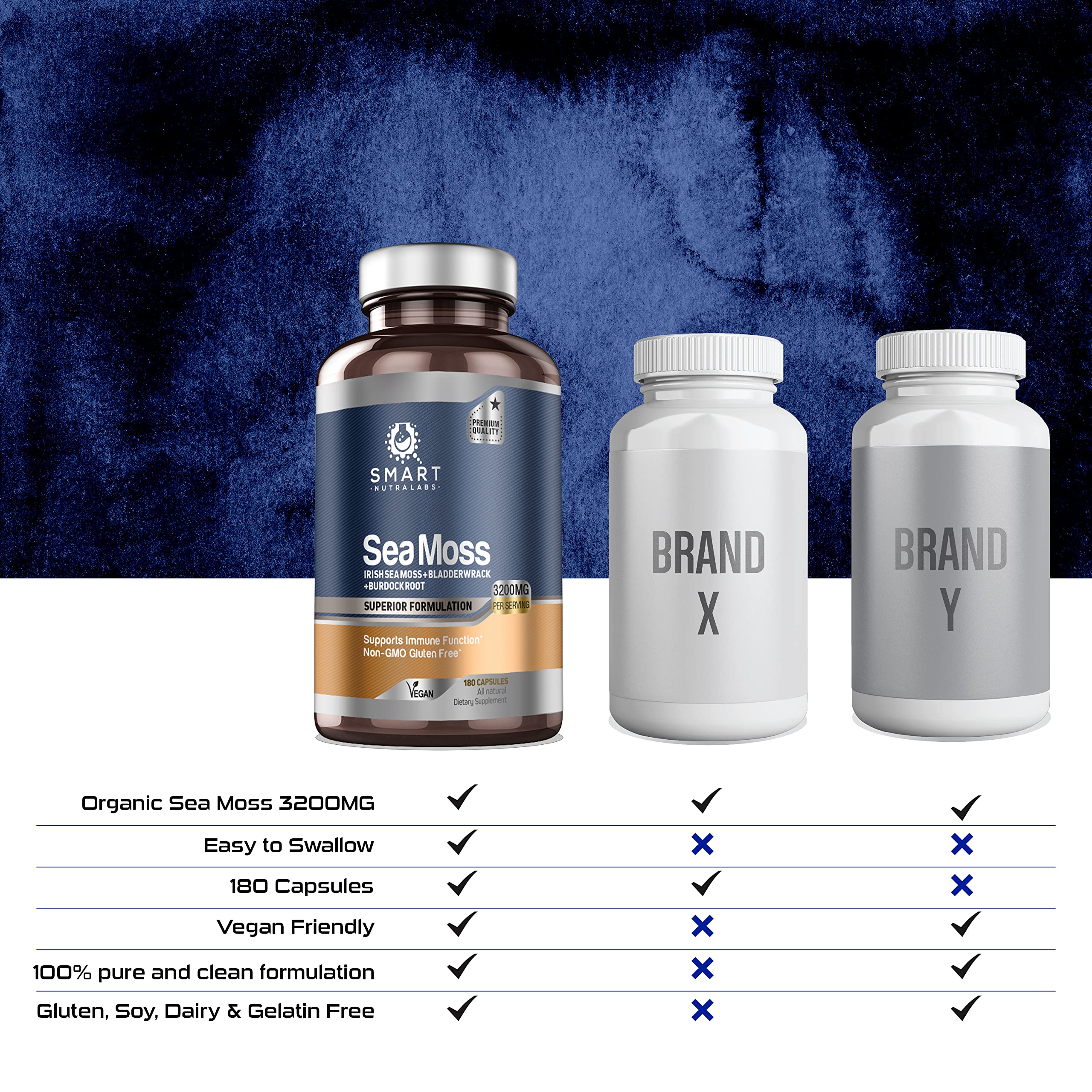 SMART NUTRA LABS Organic Sea Moss 3200MG Per Serving- 180 Vegan SMART NUTRA LABS buy supplements canada