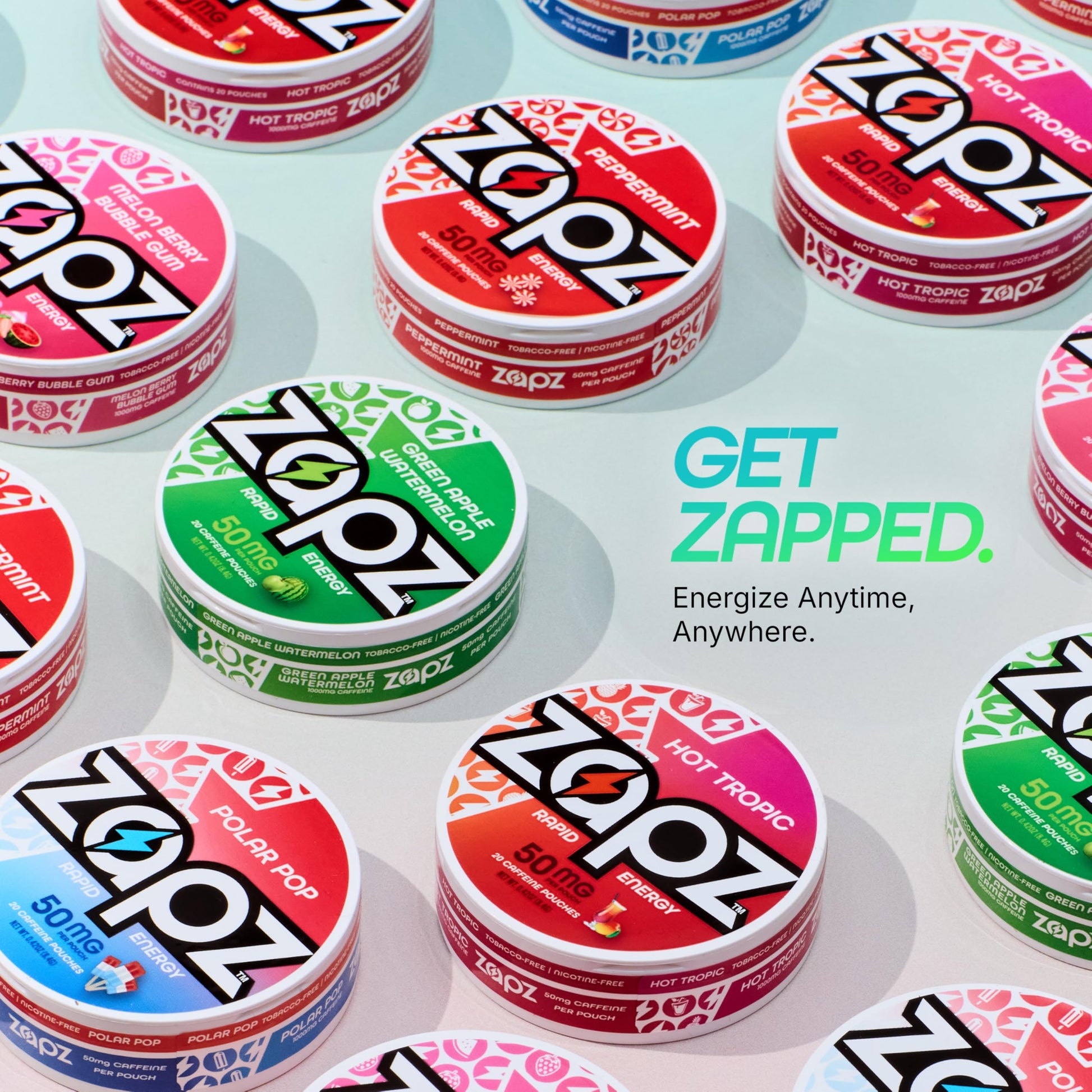 ZAPZ Caffeine Pouches, Hot Tropic, 5 Cans x 20 Count, Energy Pouches with 50mg Caffeine, Nootropic Focus Support, Niacin, L-Theanine, L-Tyrosine, Sugar Free, No Coffee Grinds ZAPZ buy supplements canada