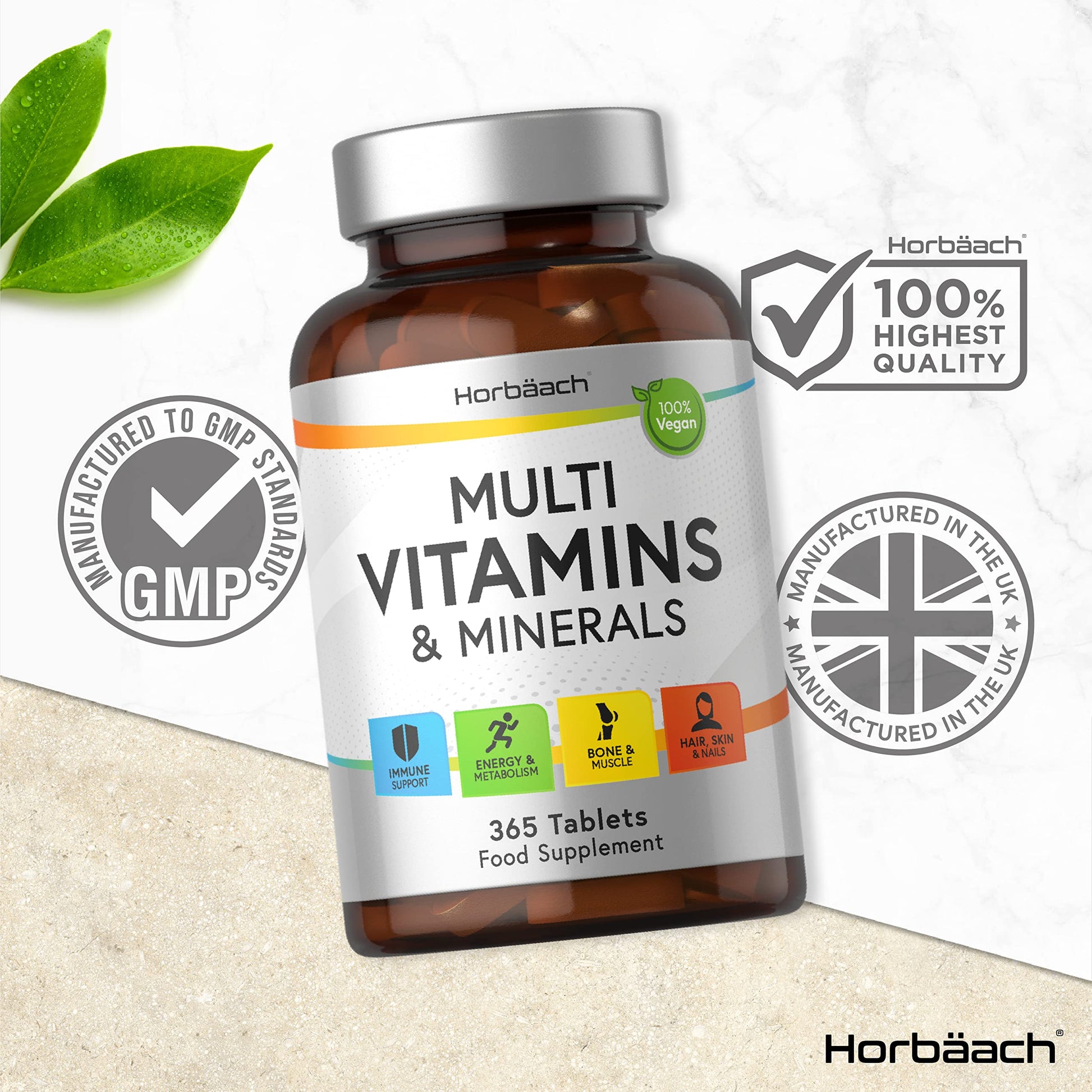 Multivitamin Tablets for Men and Women | 365 Count | with 24 Essential Nutrients Horbäach buy supplements canada