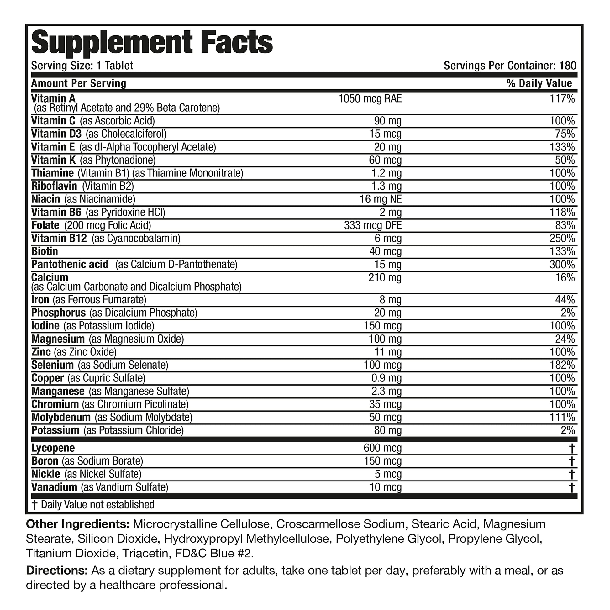 Bronson ONE Daily Men’s Complete Multivitamin Multimineral Once-Daily Multi for Active Men, 180 Tablets Bronson buy supplements canada