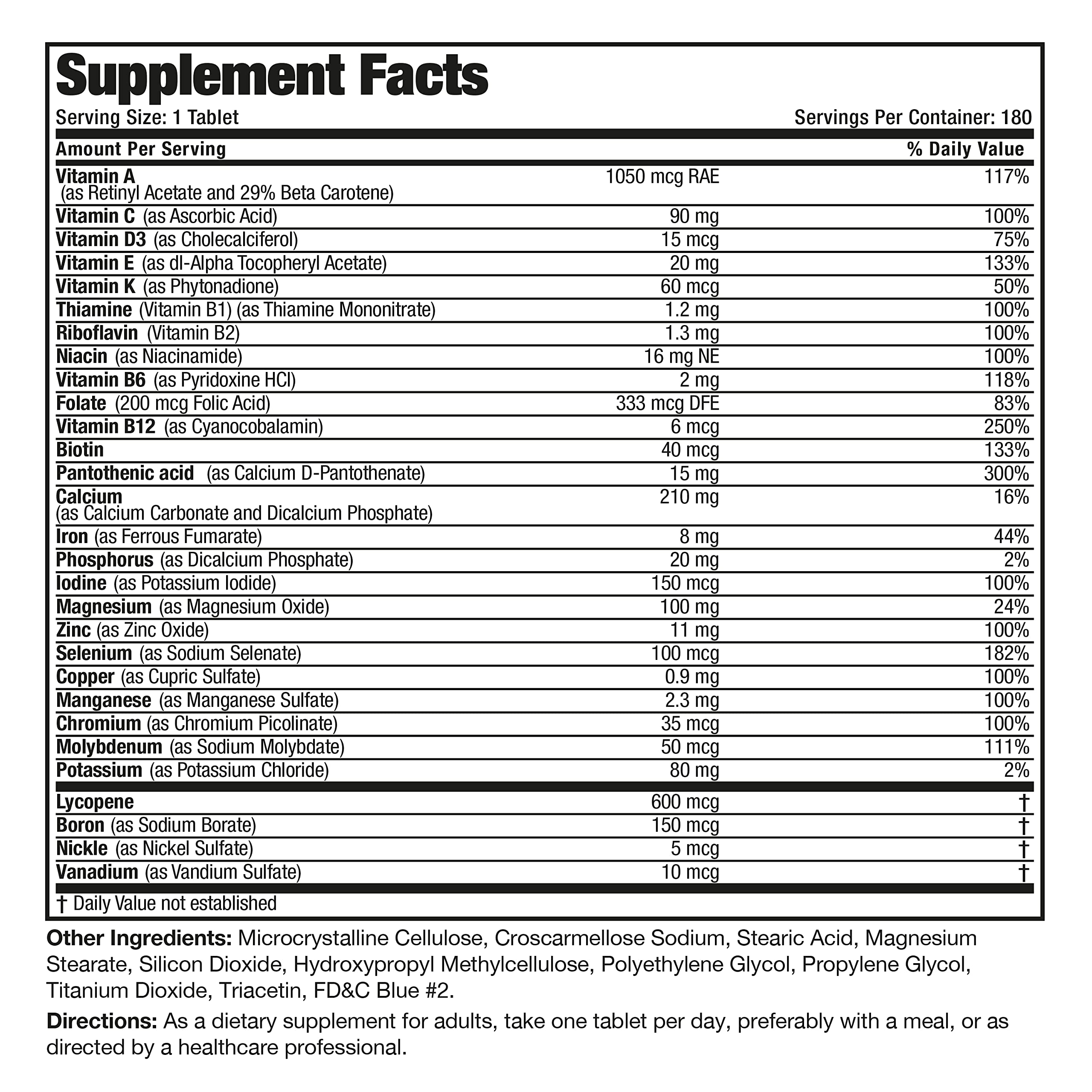 Bronson ONE Daily Men’s Complete Multivitamin Multimineral Once-Daily Multi for Active Men, 180 Tablets Bronson buy supplements canada